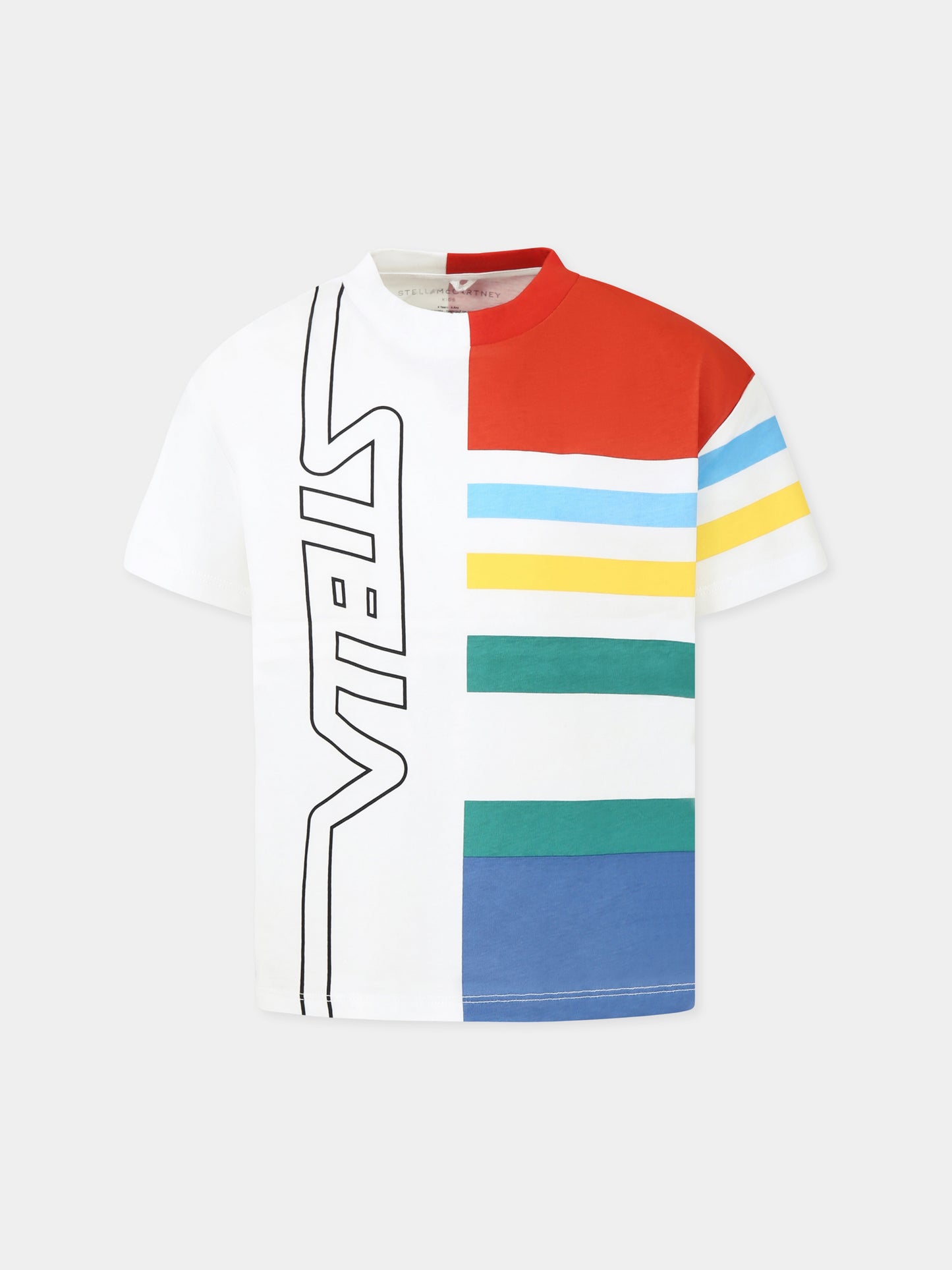 T-shirt bianca per bambino con logo