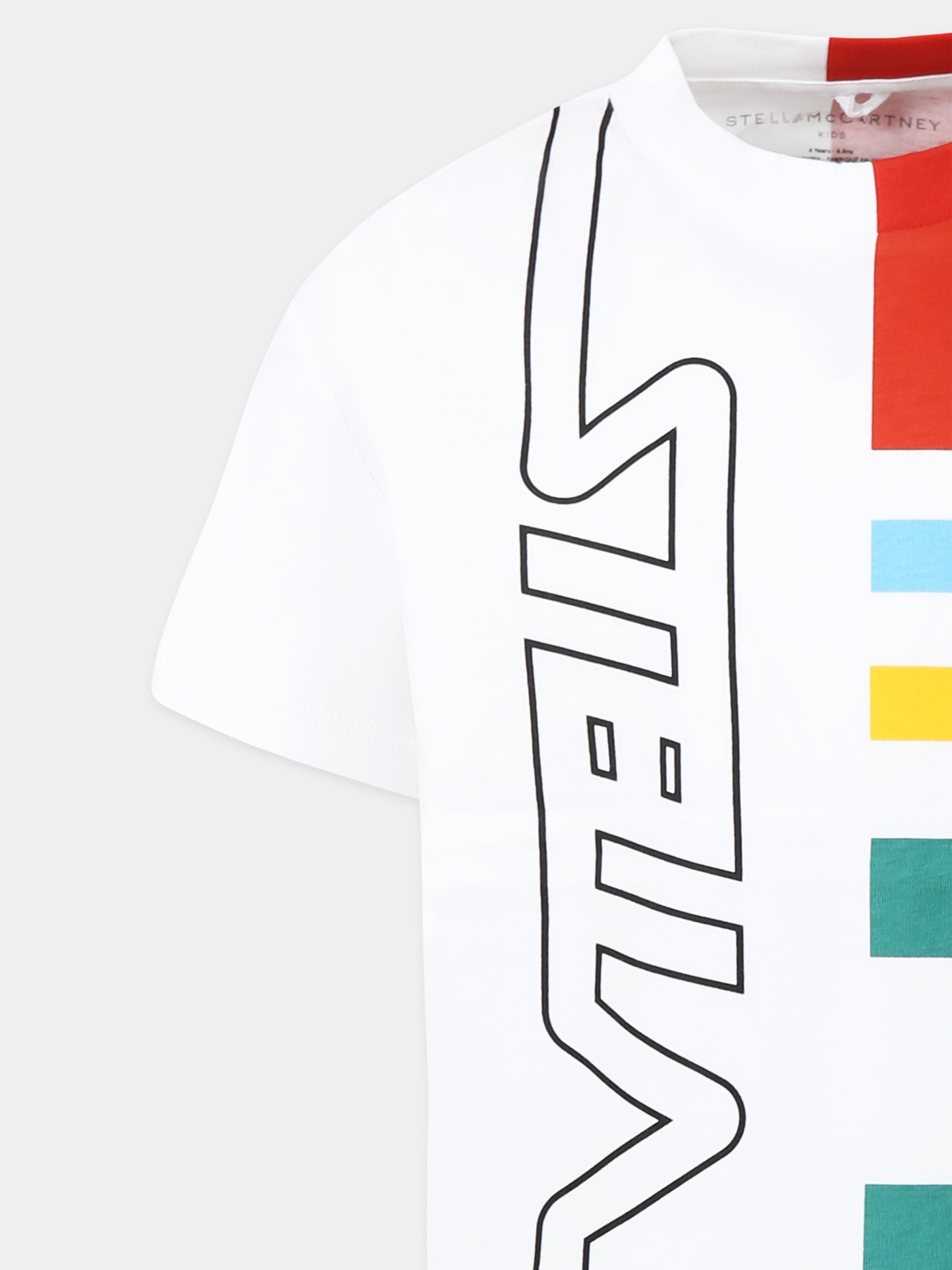 T-shirt bianca per bambino con logo