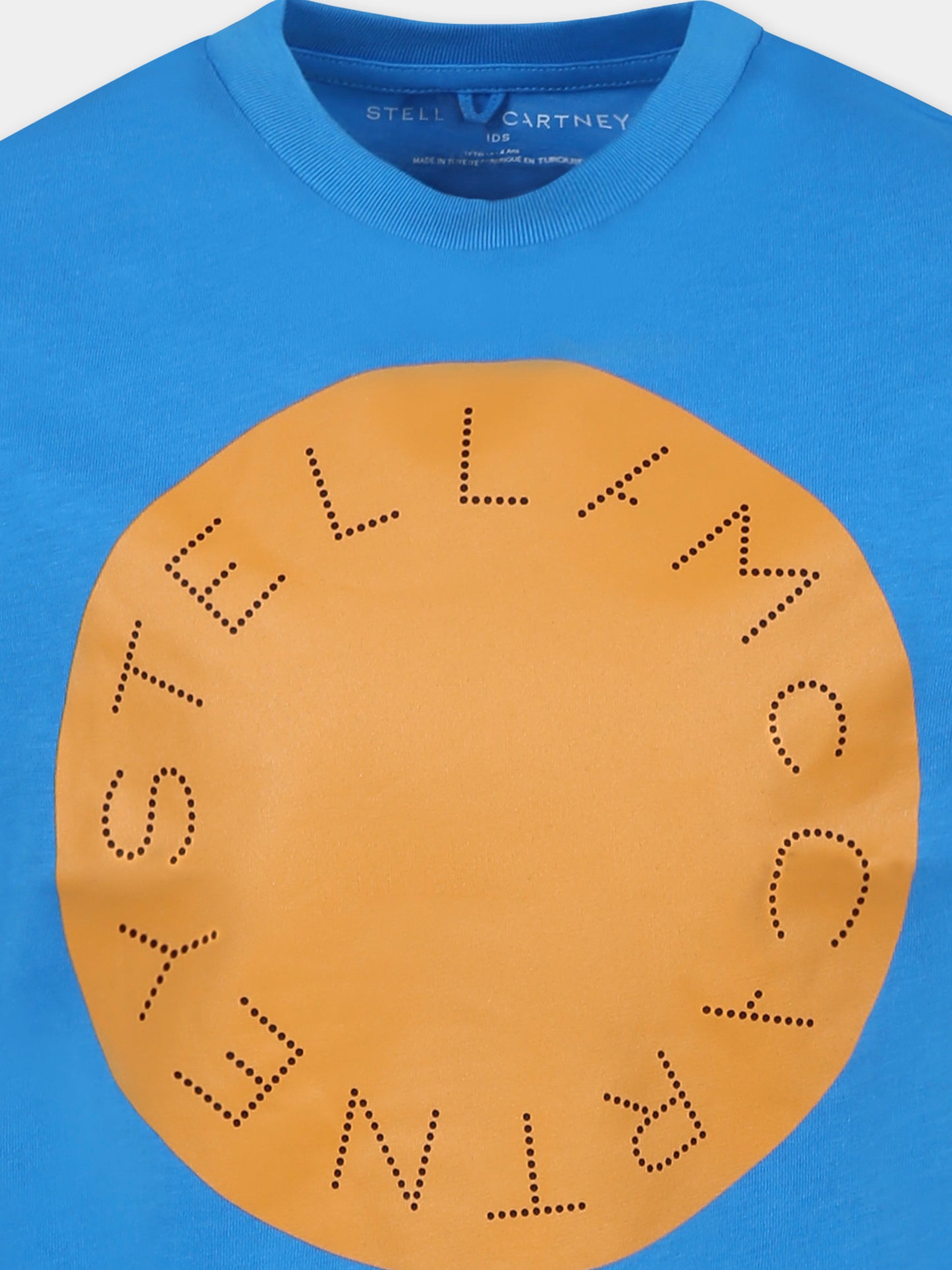 T-shirt azzurra per bambino con logo,Stella Mccartney Kids,TW8S41 Z0434 612