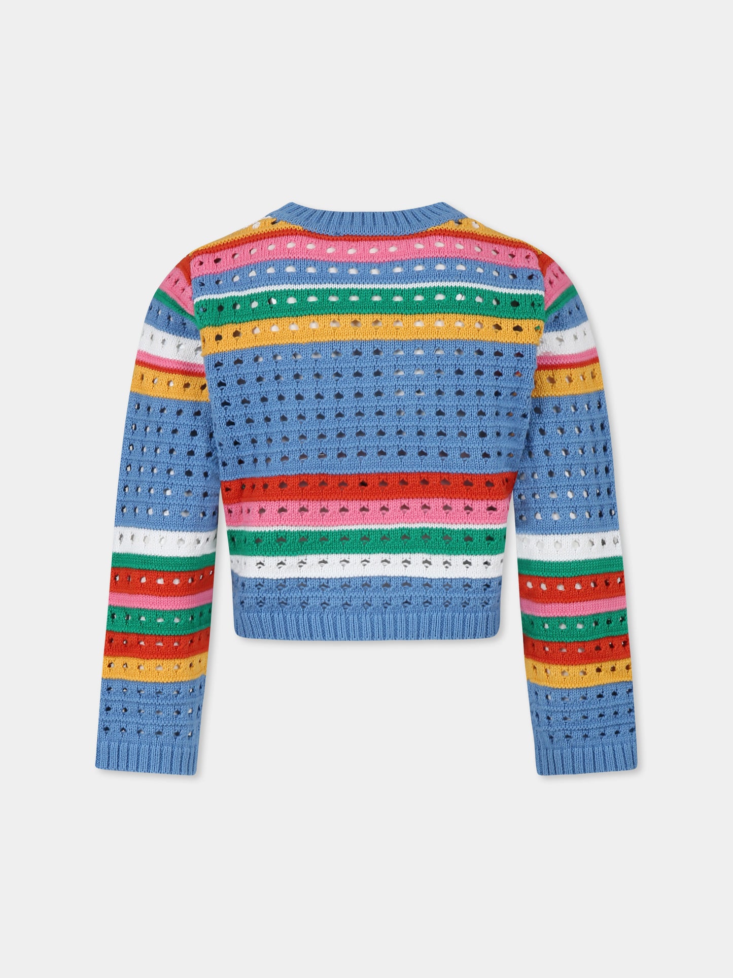 Maglione multicolor per bambina con logo,Stella Mccartney Kids,TW9A50 Z1876 999