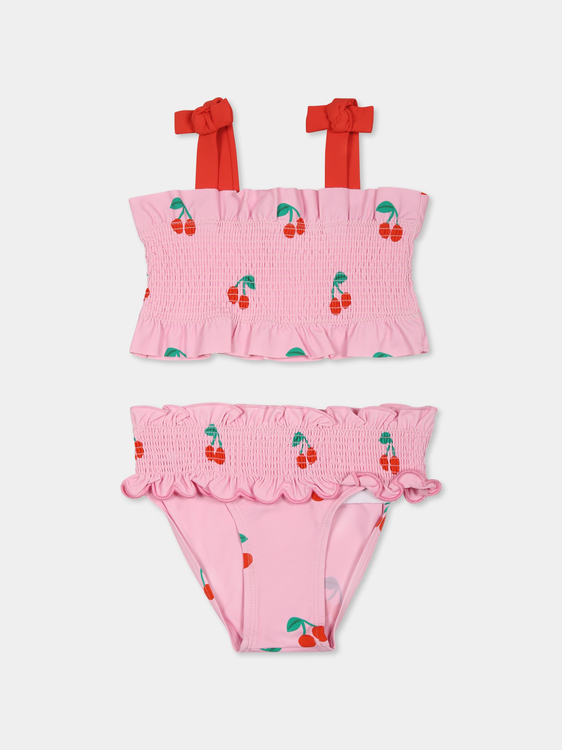 Bikini rosa per bambian con fragole,Stella Mccartney Kids,TWC009 Z2712 51CMC