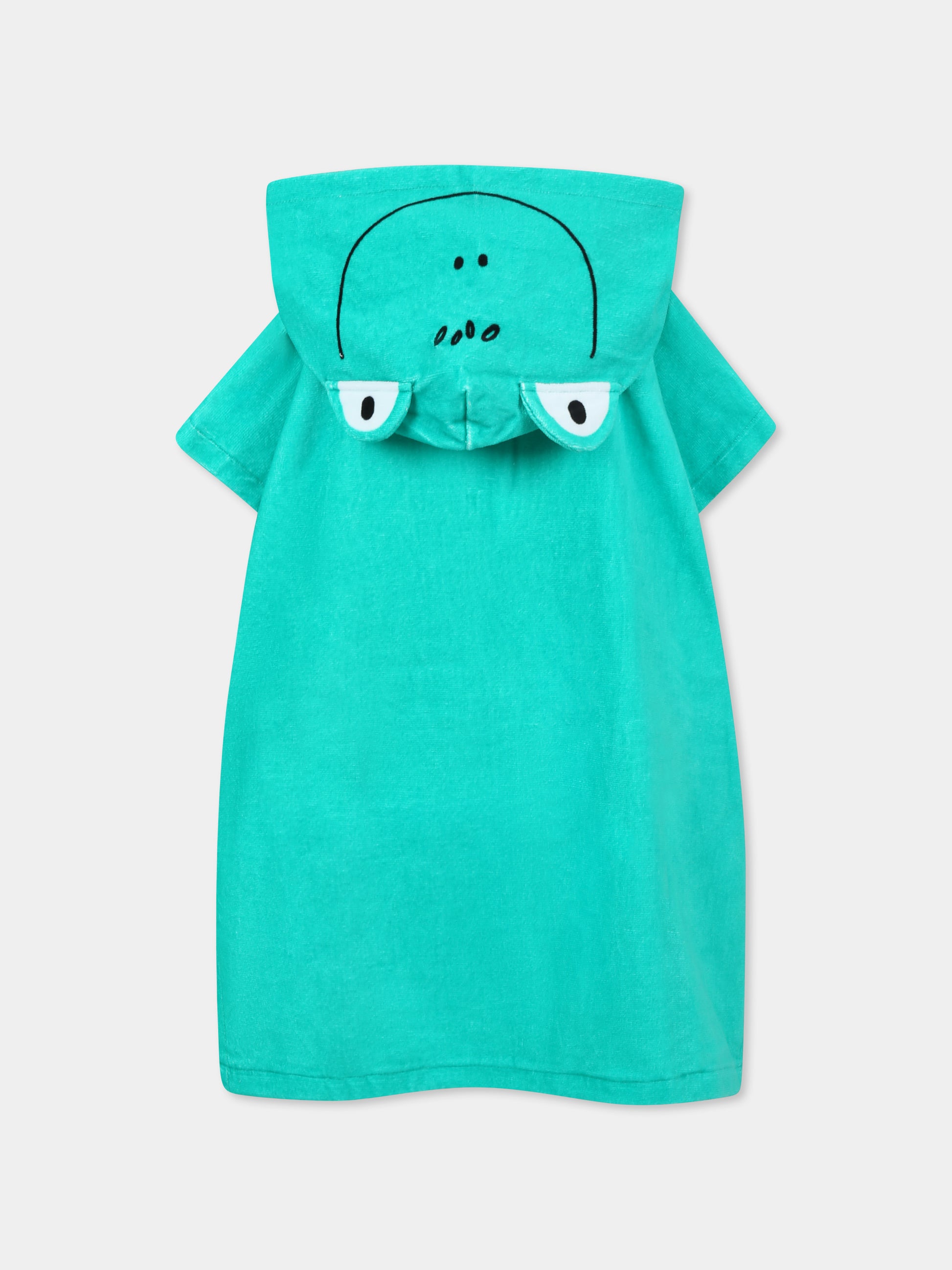 Accappatoio verde per bambino con rana,Stella Mccartney Kids,TWCP70 Z0163 752