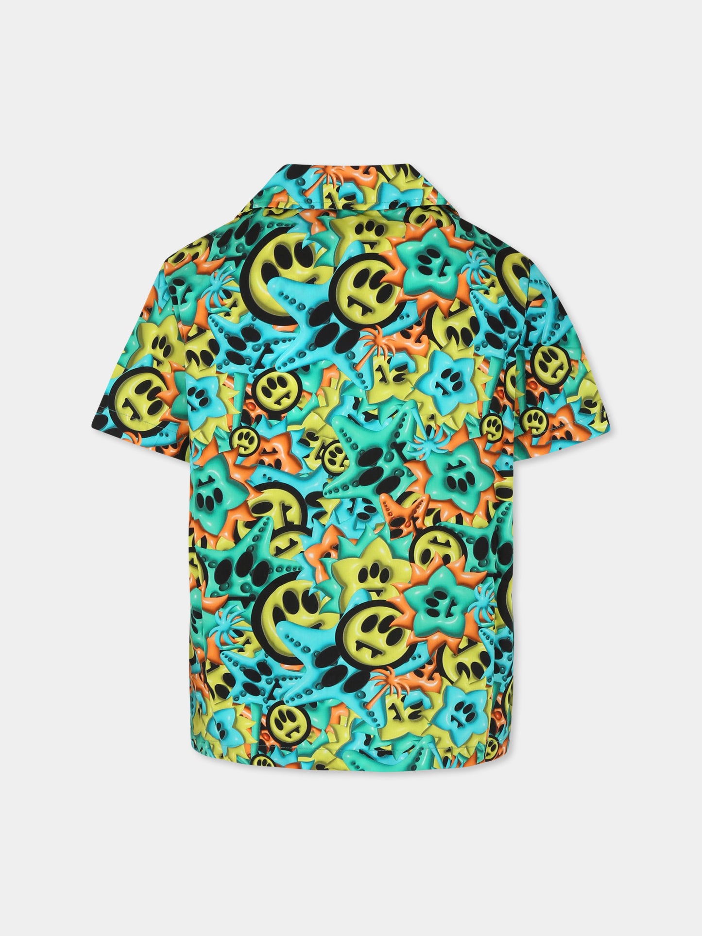 Camicia multicolor per bambini con smile all over,Barrow,S5BKJUSI033 140