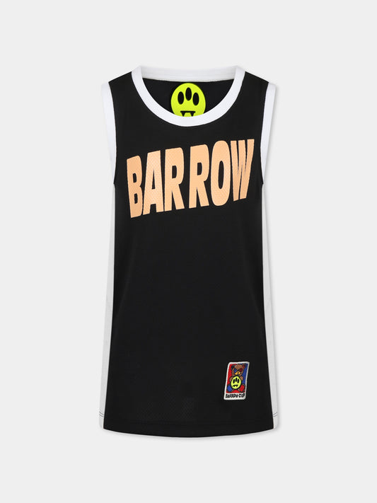 Canotta nera per bambini con logo,Barrow,S5BKJUTA026 110