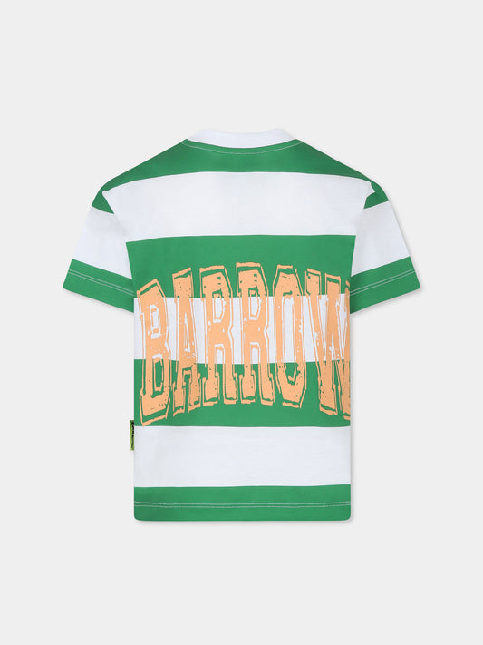 T-shirt muticolor per bambini con smile e logo