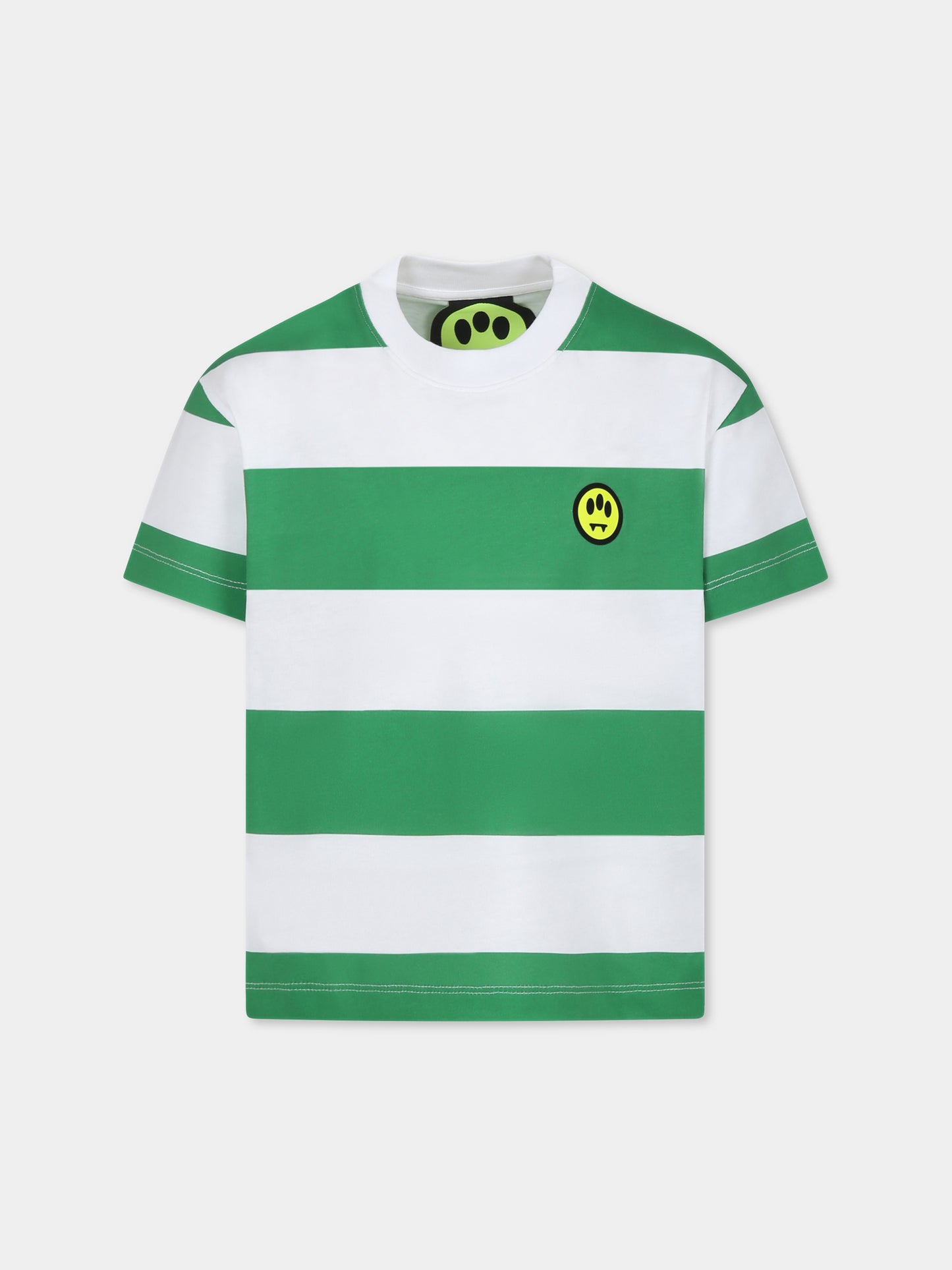 T-shirt muticolor per bambini con smile e logo