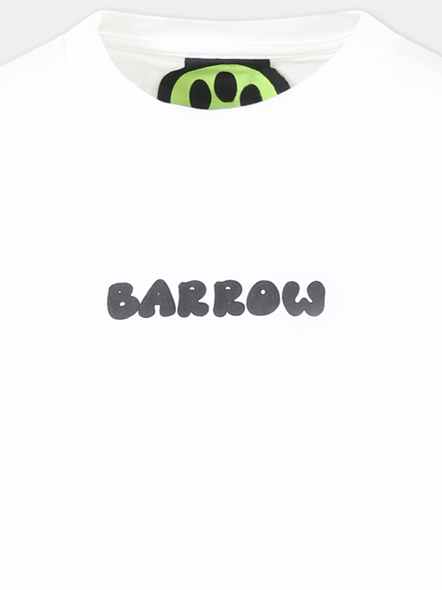 T-shirt bianca per bambini con logo e stampa Bear