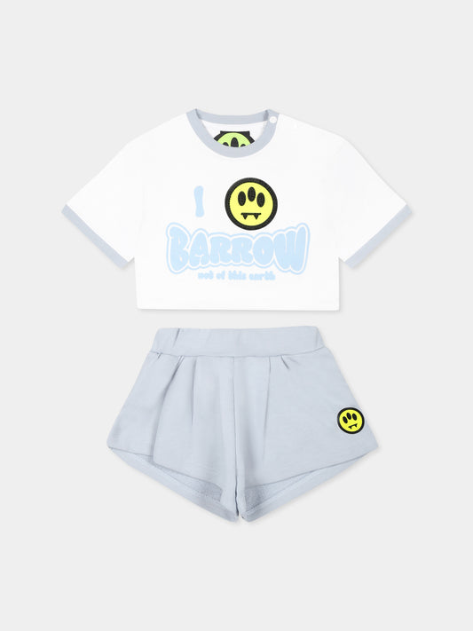 Completo multicolor per neonata con smile e logo,Barrow,S5BKNGTR194 002/46