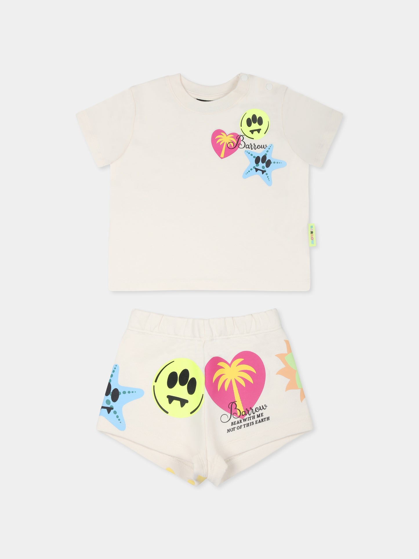 Completo multicolor per neonata con smile e logo,Barrow,S5BKNGTR195 013