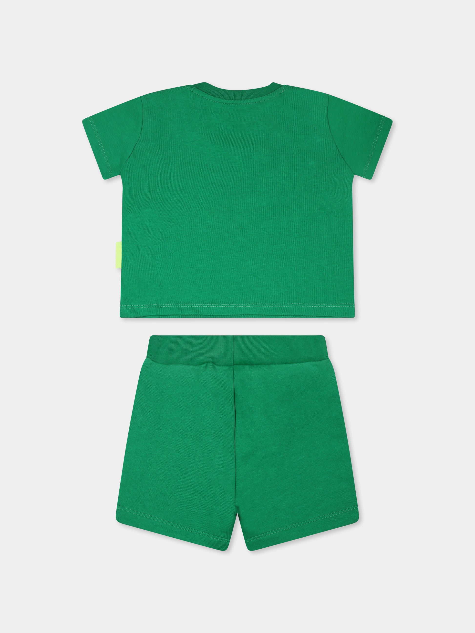 Completo verde per neonati con logo e smile,Barrow,S5BKUNTR159 BW012