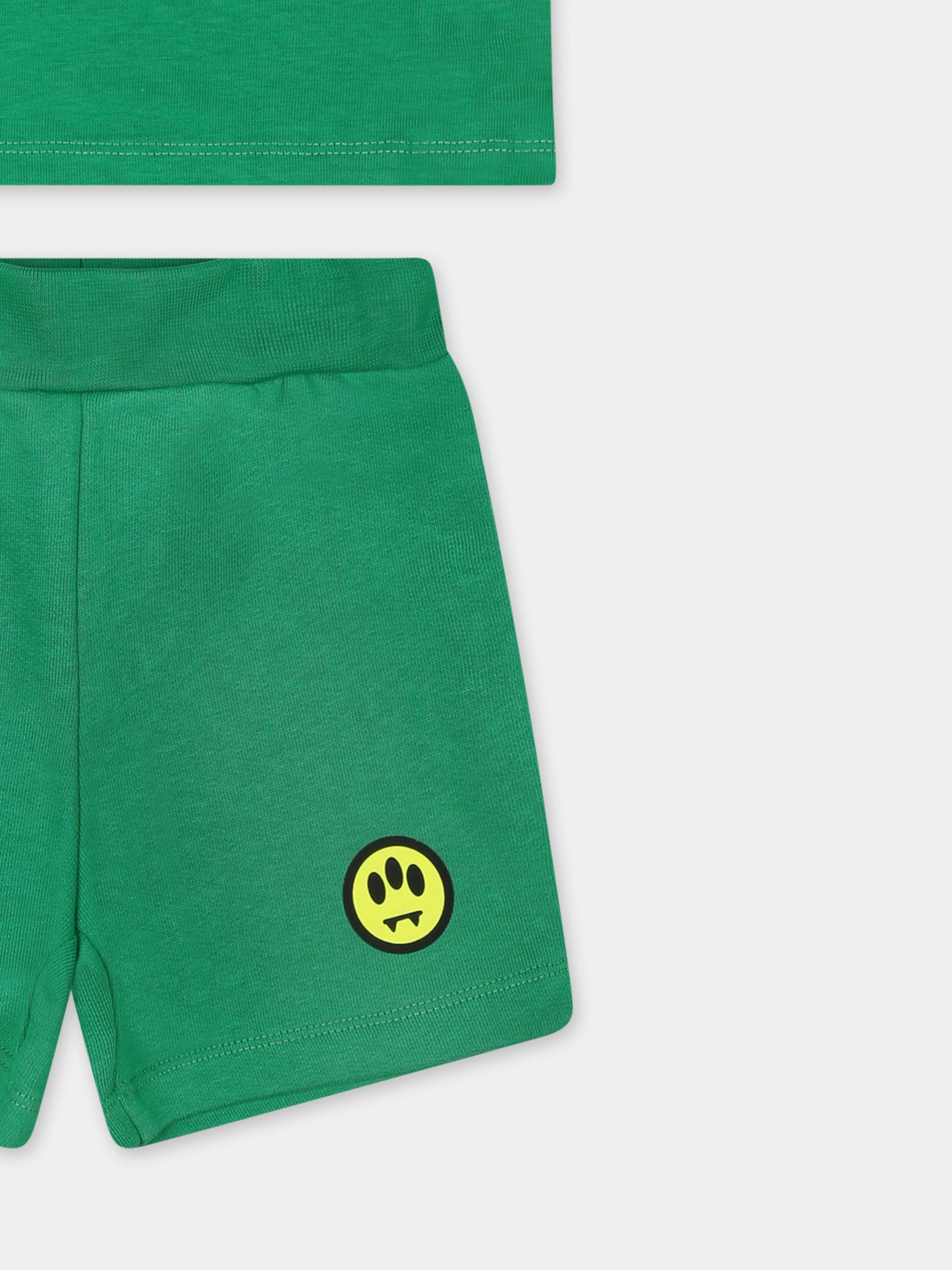 Completo verde per neonati con logo e smile,Barrow,S5BKUNTR159 BW012
