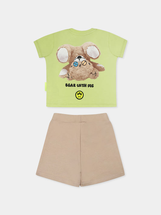 Completo multicolor per neonati con stampa Bear