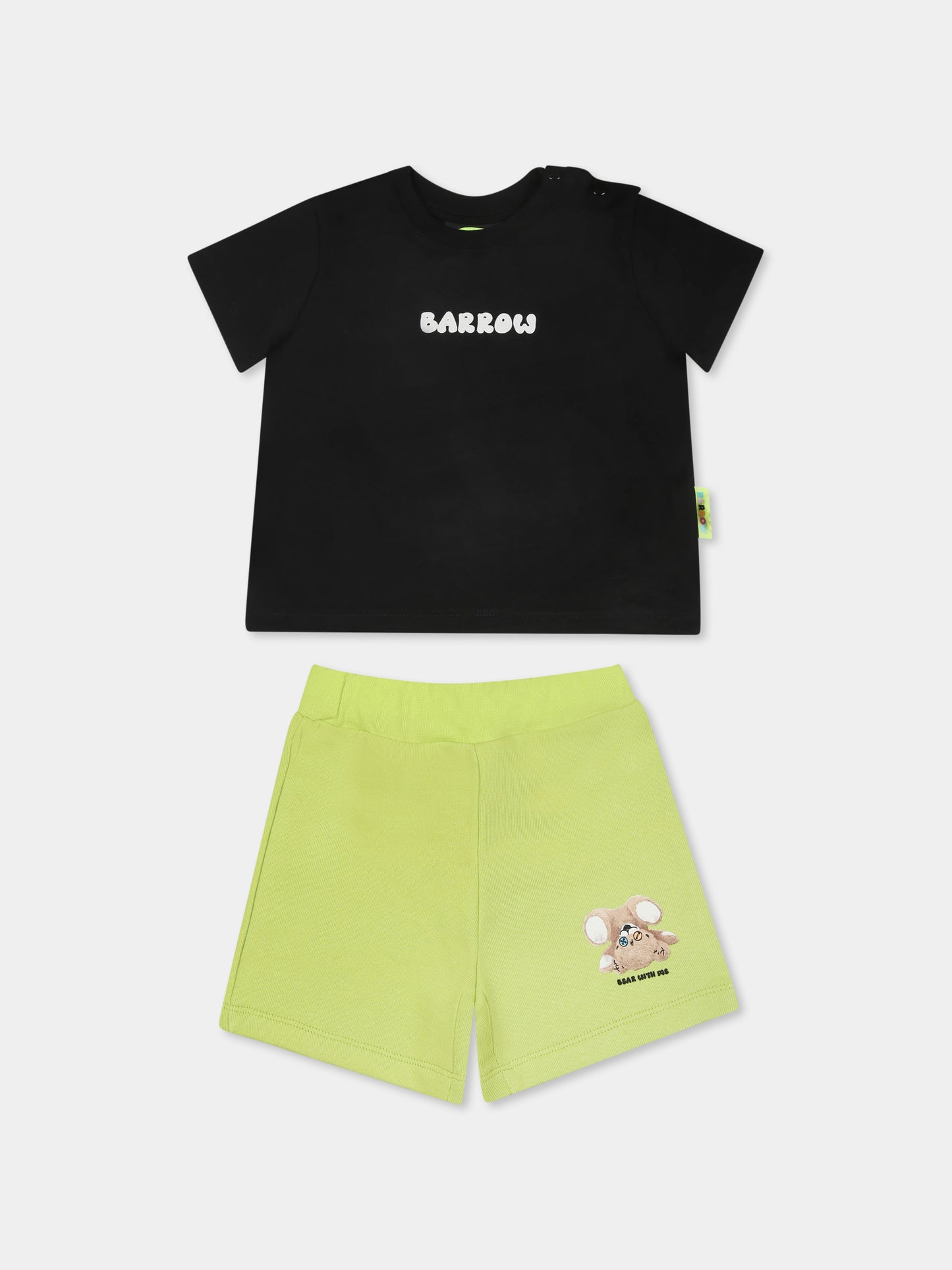 Completo multicolor per neonati con stampa Bear