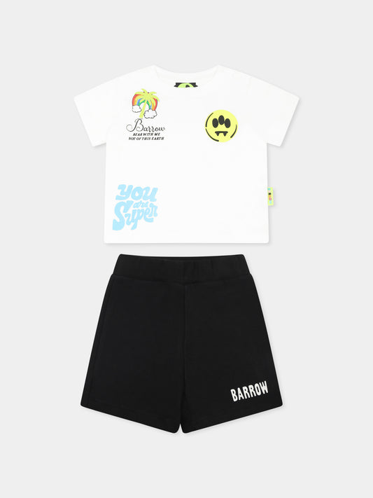 Completo multicolor per neonati con smile e stampa Bear