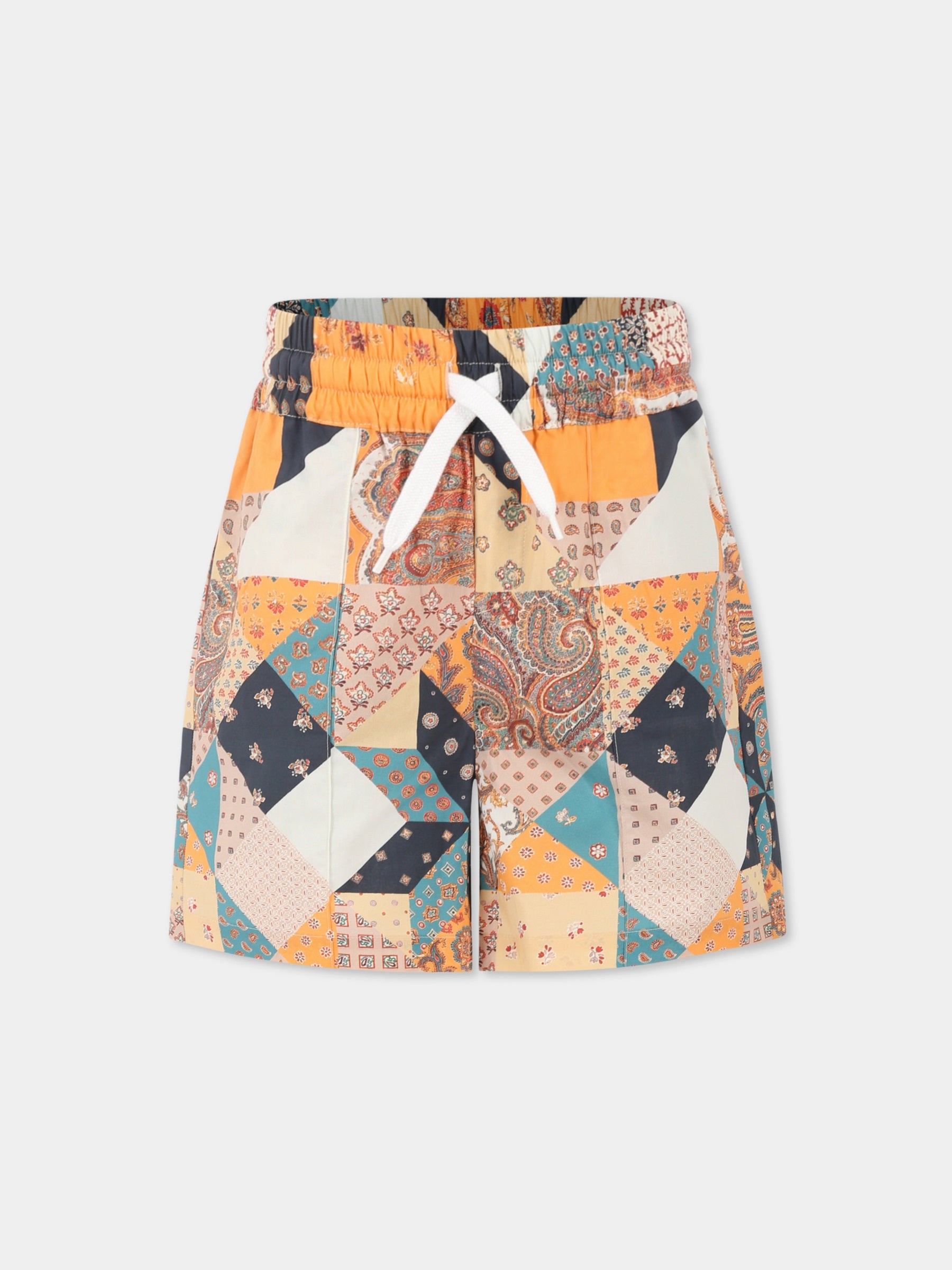 Shorts multicolor per bambino con stampa Paisley,Etro,GW6P49 P0475 432MC