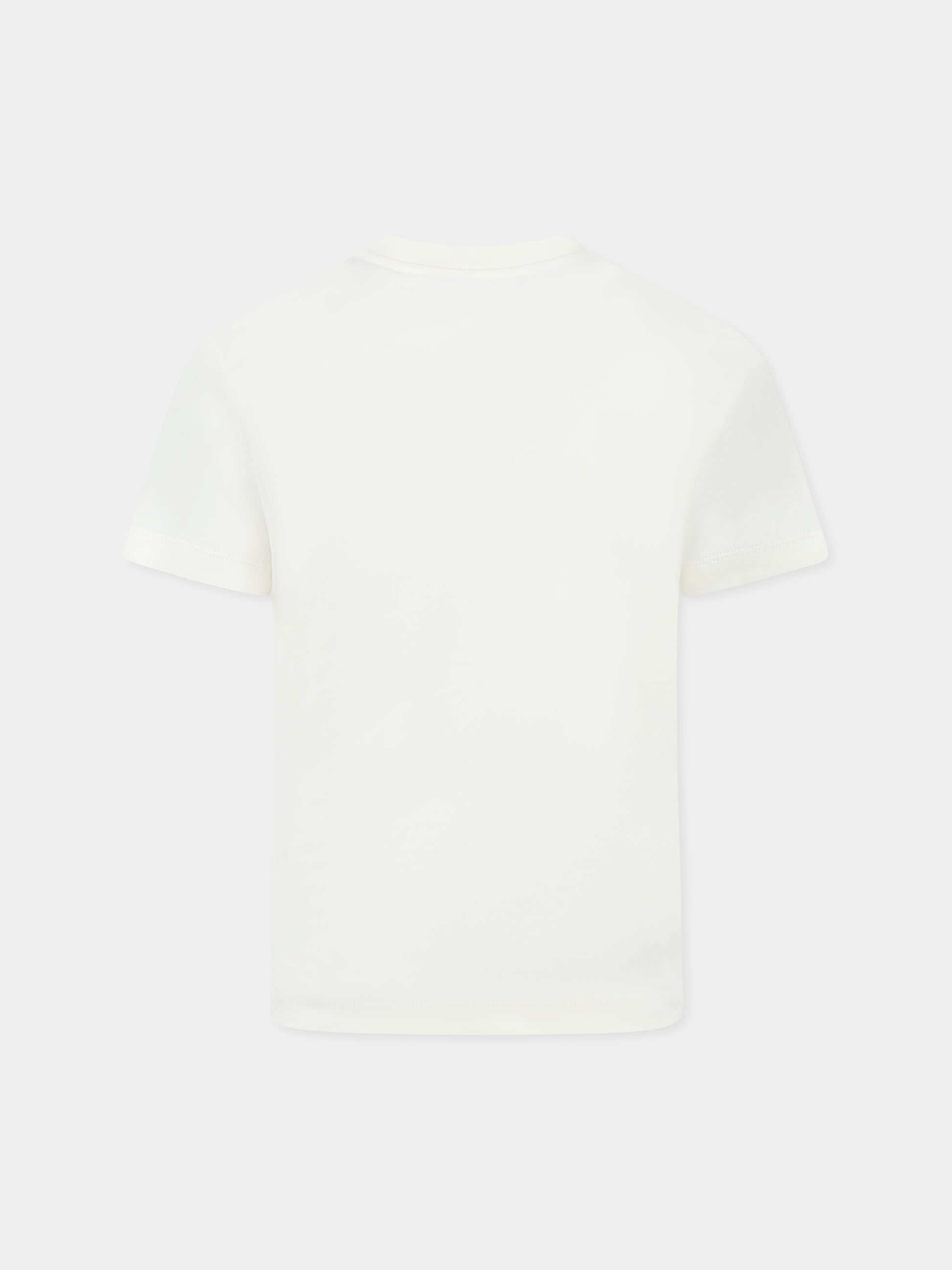 T-shirt avorio per bambina con stampa Paisley e logo,Etro,GW8A71 Z2081 105