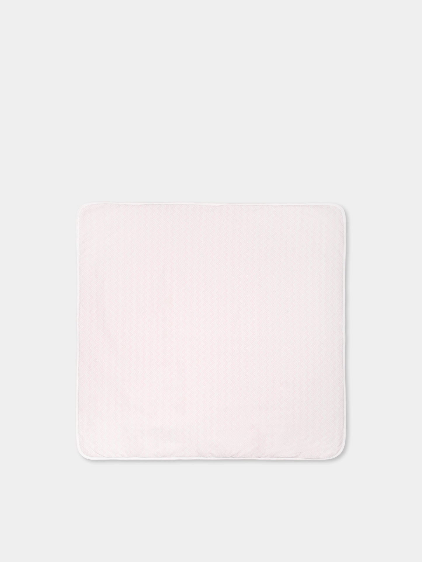 Coperta rosa per neonata con motivo chevron