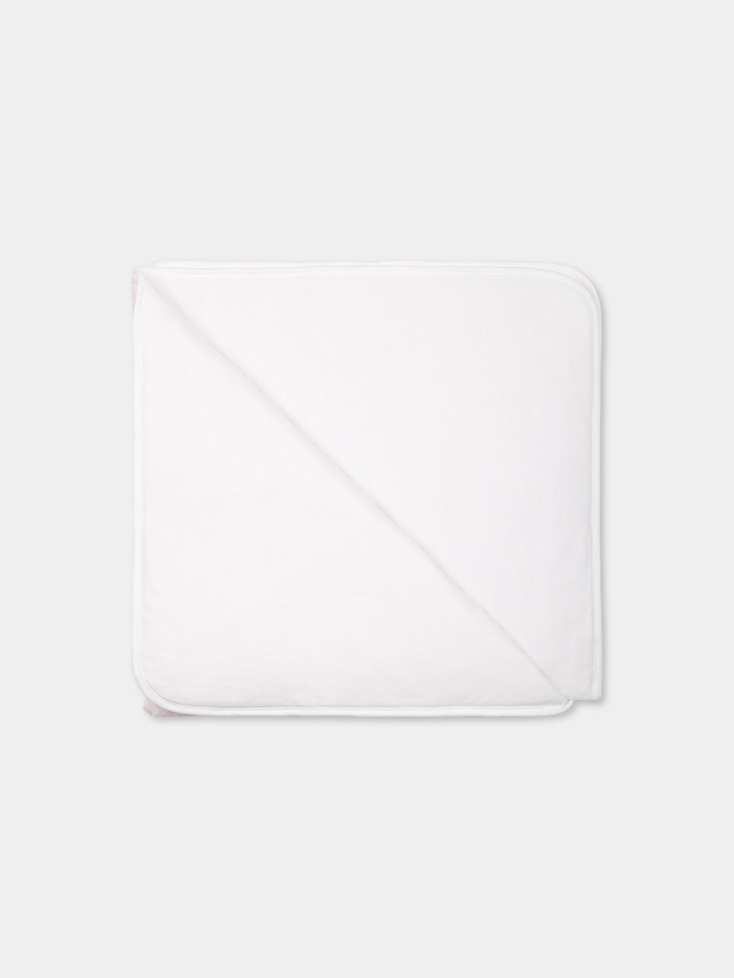 Coperta rosa per neonata con motivo chevron