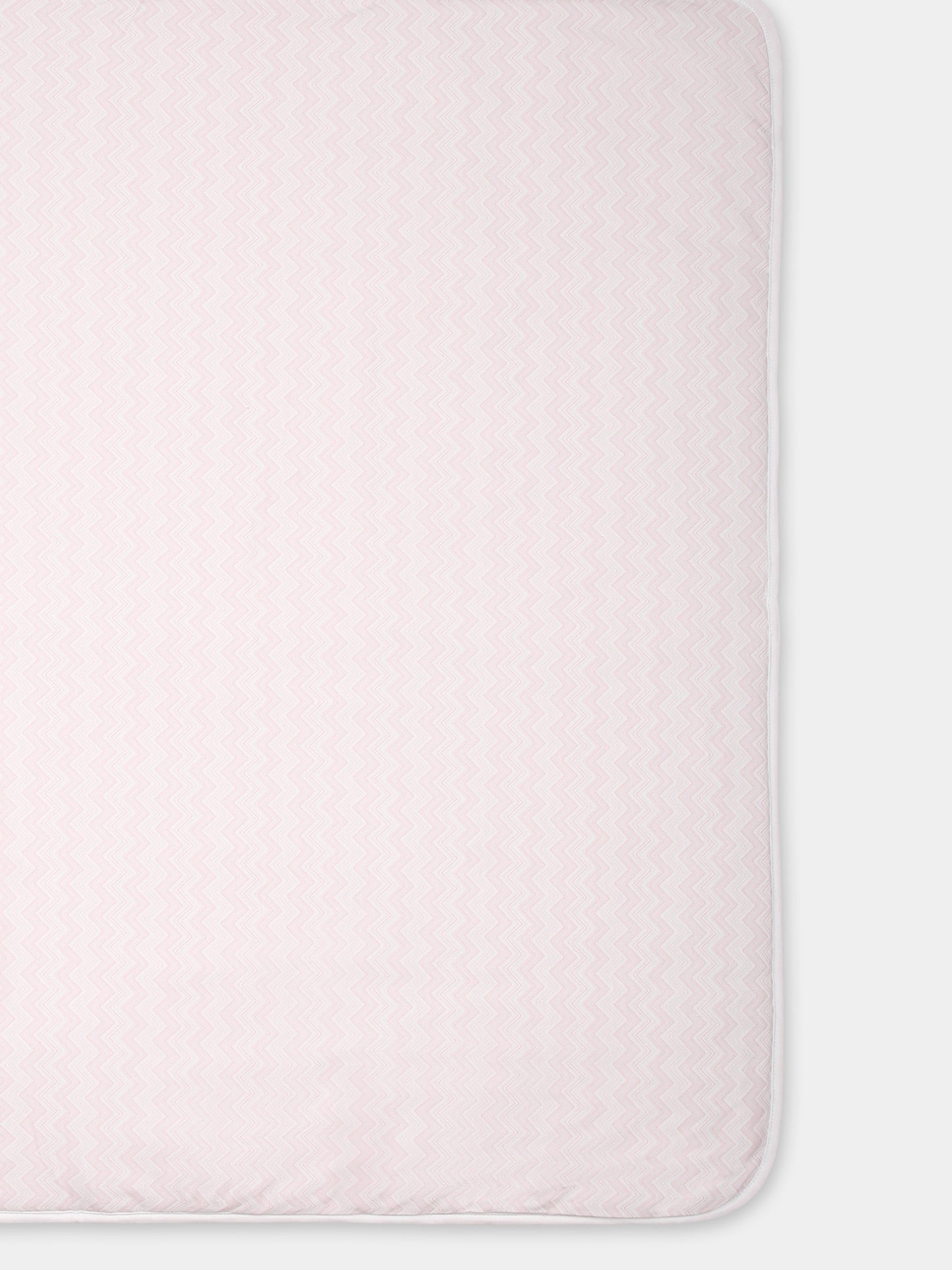 Coperta rosa per neonata con motivo chevron