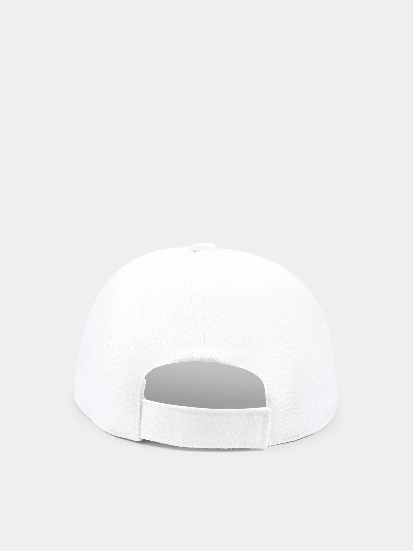 Cappello bianco per bambino con logo e motivo chevron