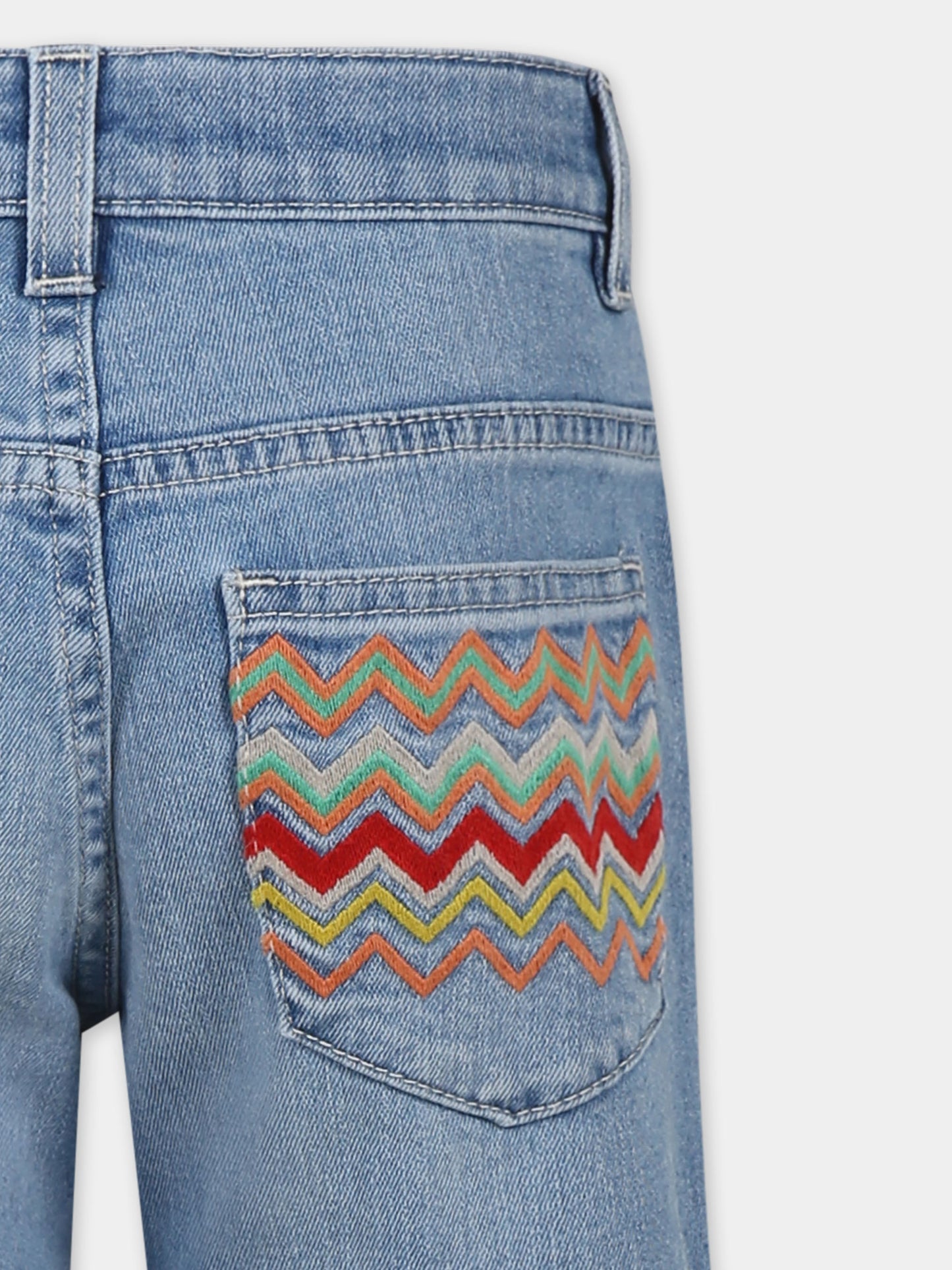 Jeans denim per bambino con motivo chevron,Missoni,MW6Q10 D0004 618