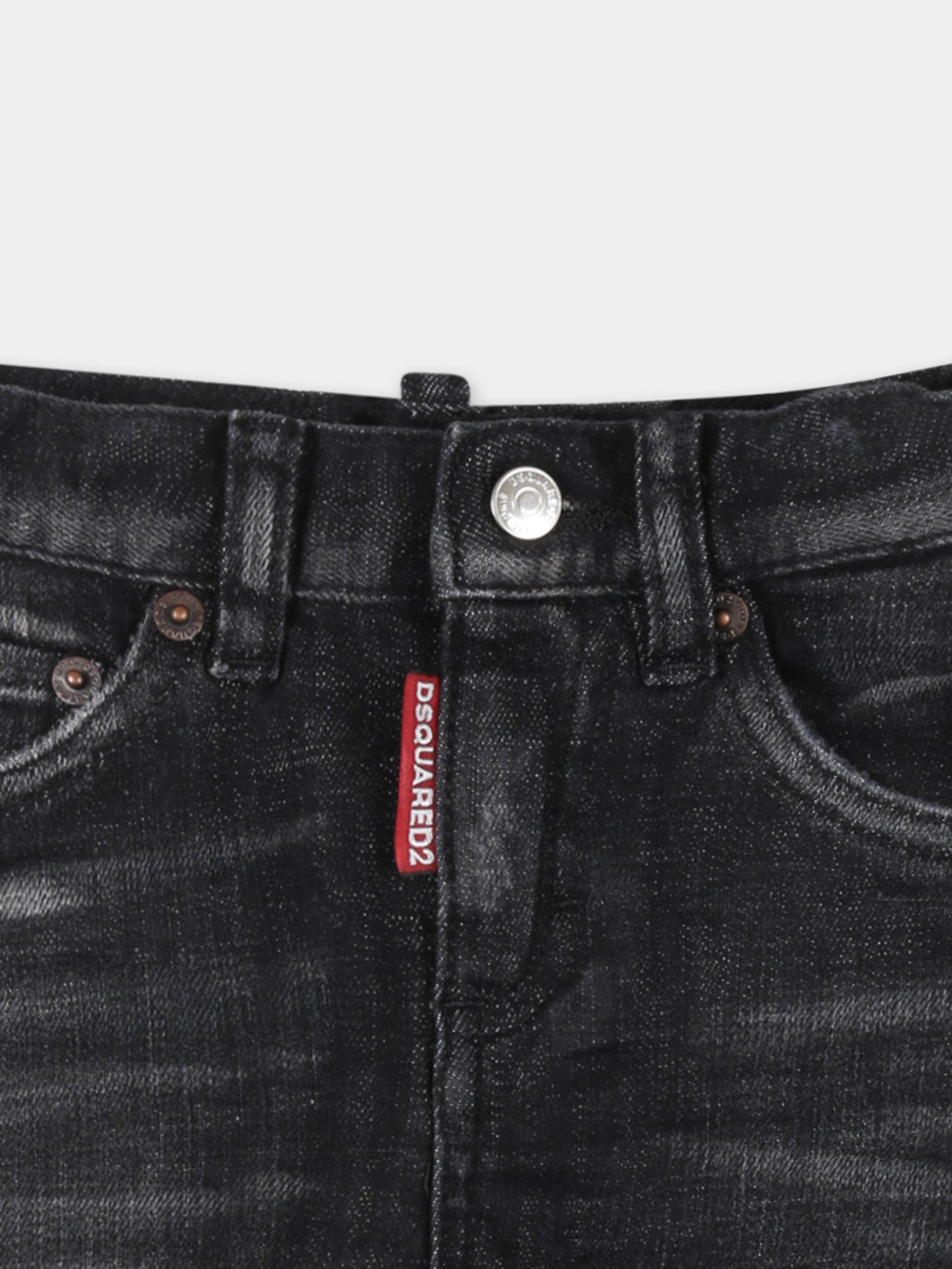 Jeans nero per neonato con logo,Dsquared2,DQ01TC D0ABS D2P76AB DQ02