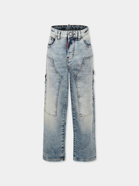 Jeans denim per bambino con logo,Dsquared2,DQ2636 D0AC2 D2P779M DQ01