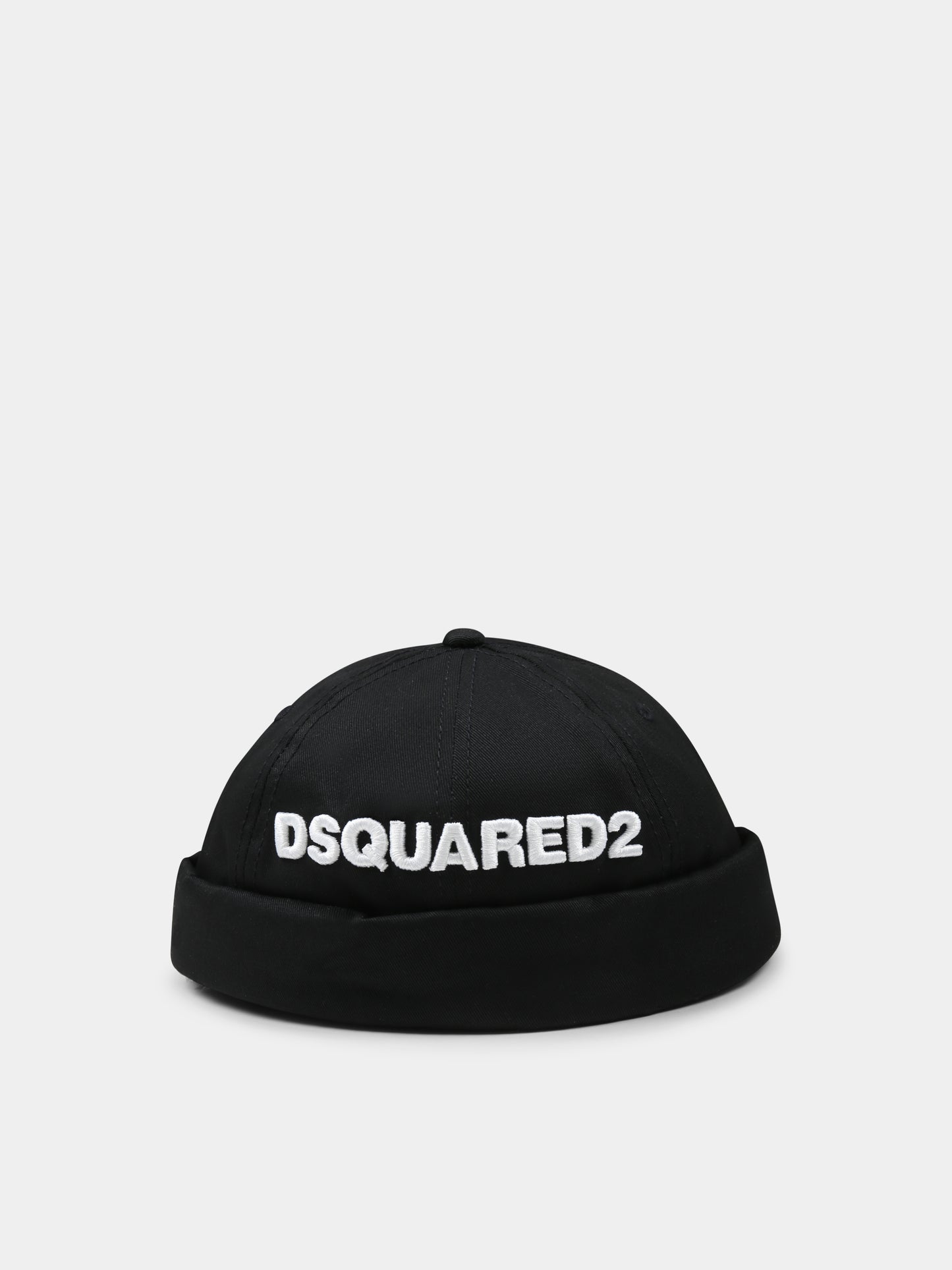 Berretto nero per bambino con logo