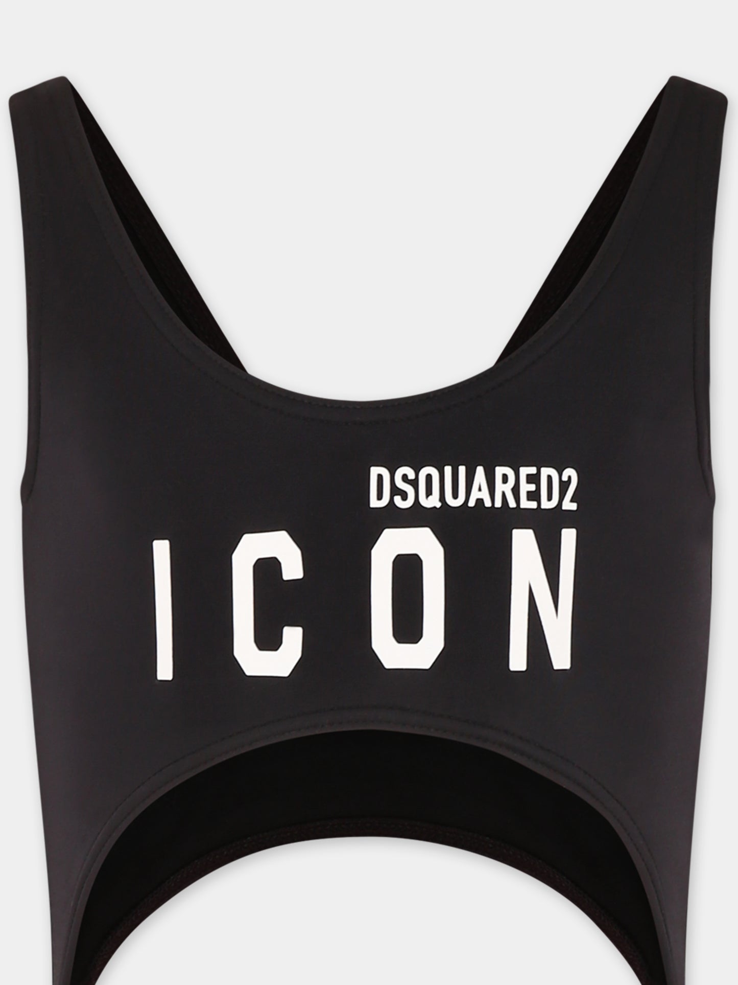Costume intero nero per bambina con logo,Dsquared2,DQ2958 D000V D2M133F DQ900