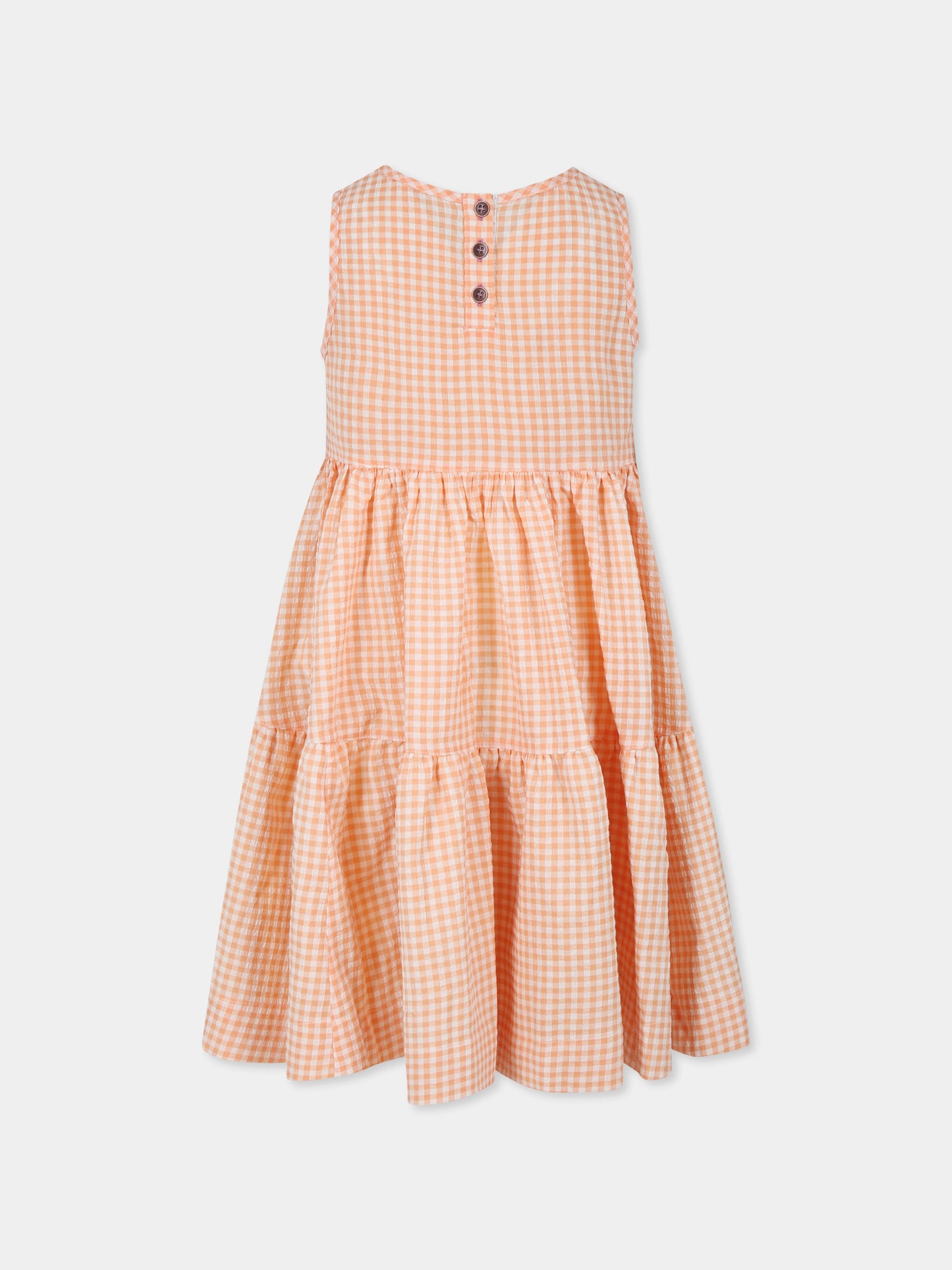 Vestito arancione per bambina,Caffe' D'orzo,ZW1B02 P0509 100AR