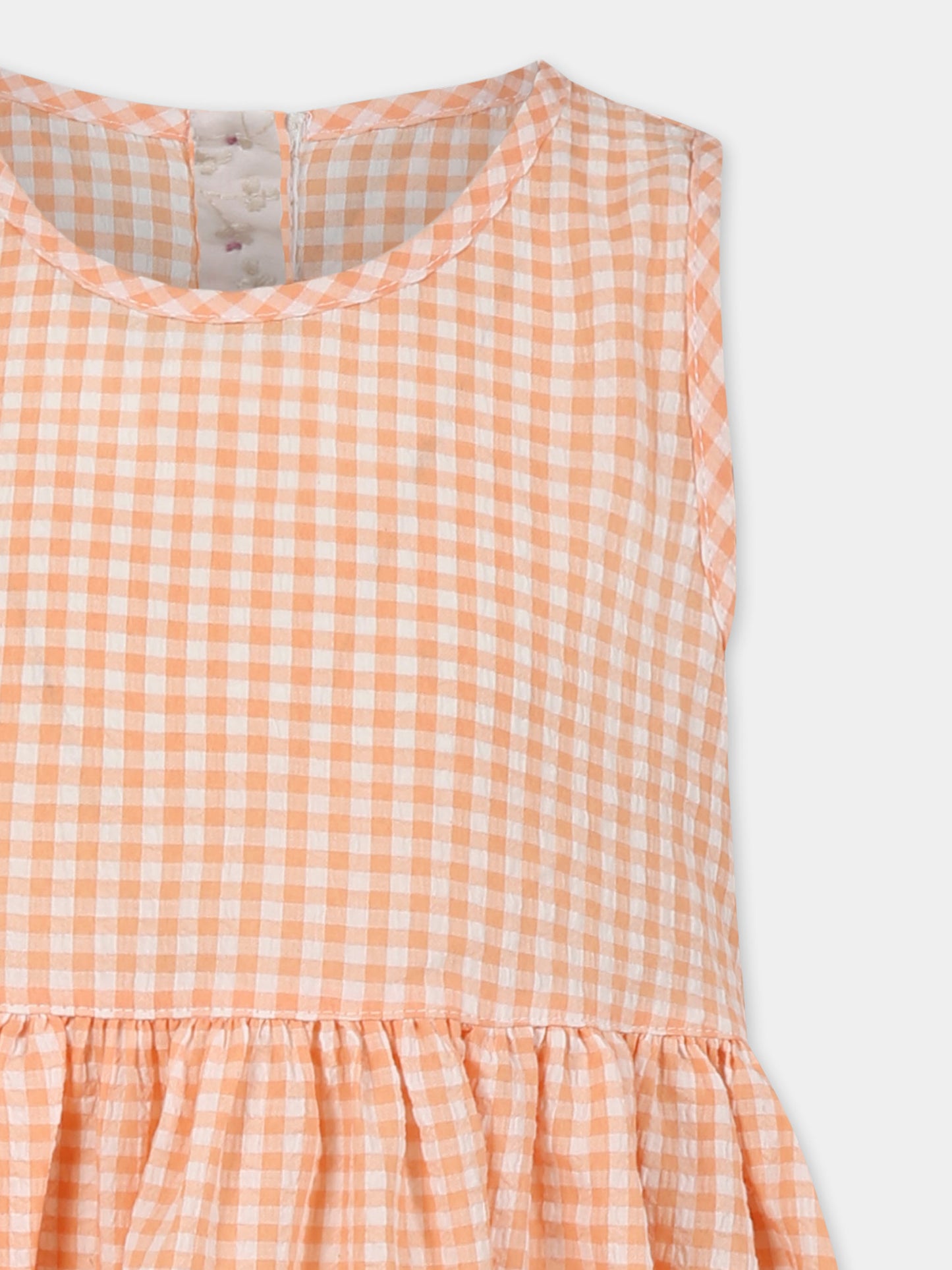 Vestito arancione per bambina,Caffe' D'orzo,ZW1B02 P0509 100AR