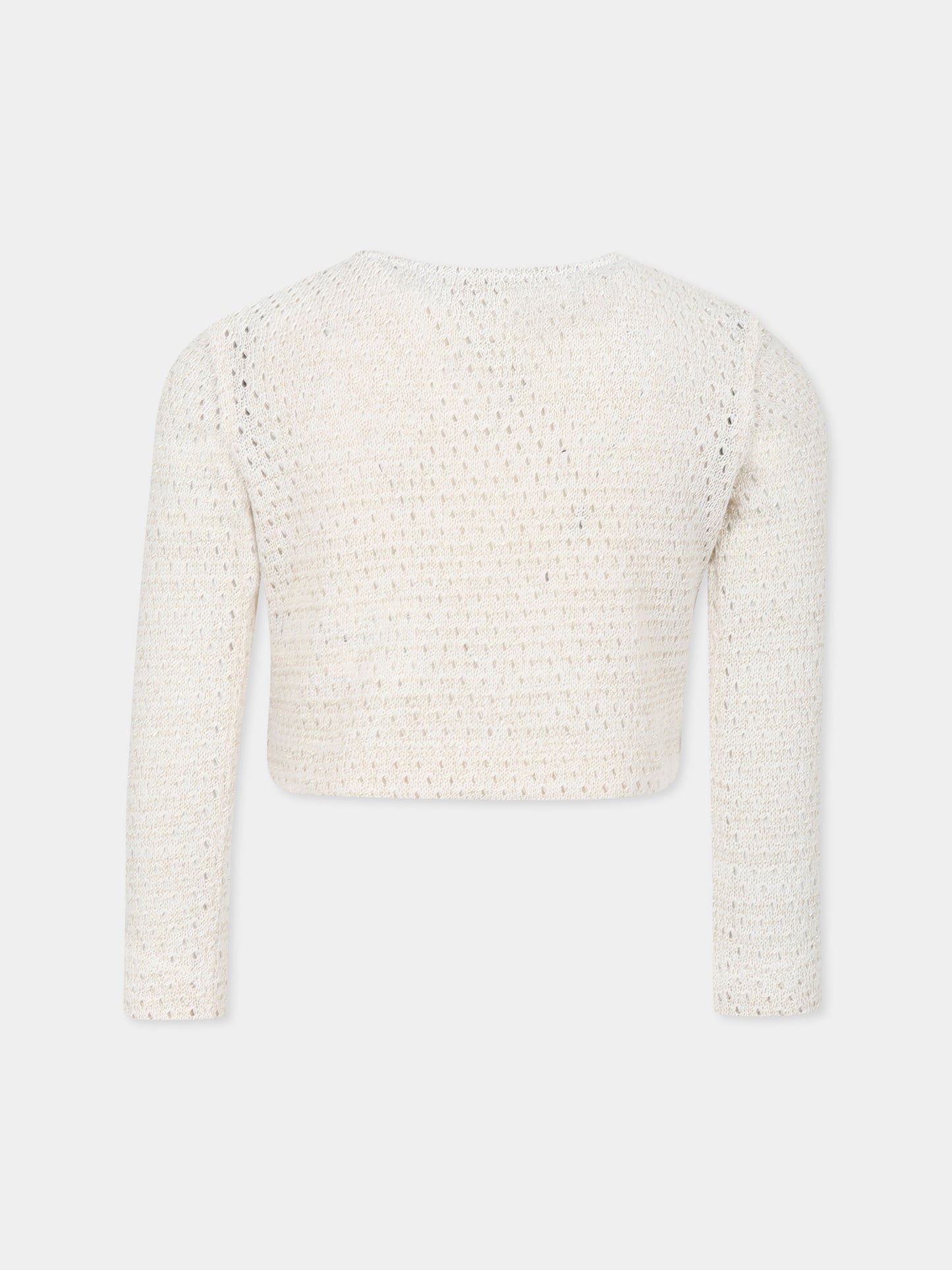 Cardigan avorio per bambina,Caffe' D'orzo,ZW9A10 Q0043 103