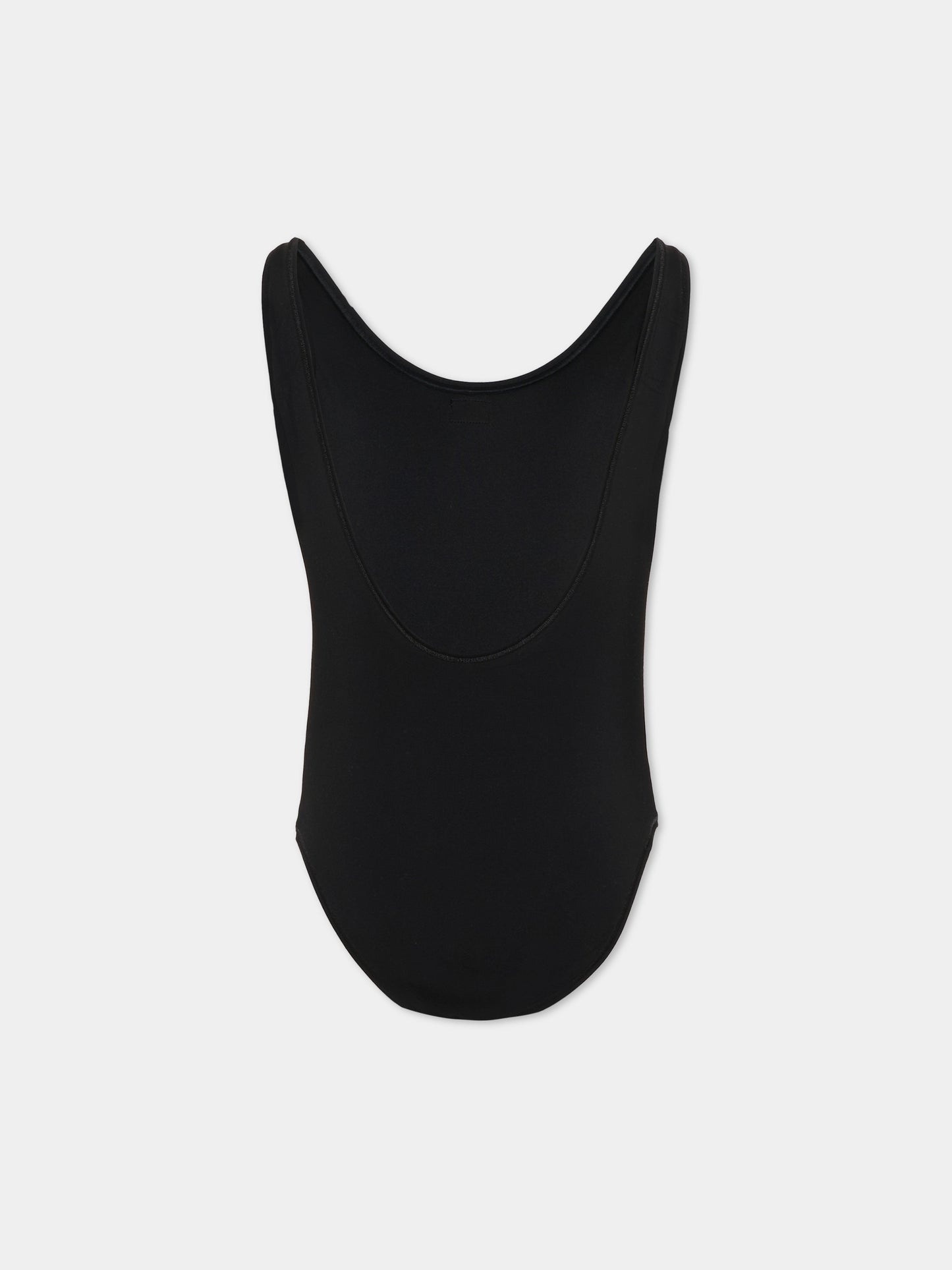 Costume intero nero per bambina con logo,Calvin Klein Kids,KY0KY00099 BEH