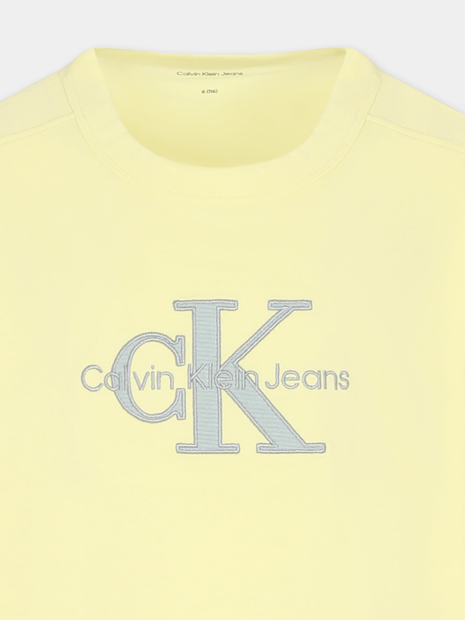T-shirt gialla per bambino con logo,Calvin Klein Kids,25S CKIB0IB02452J IB0IB02452 ZA6