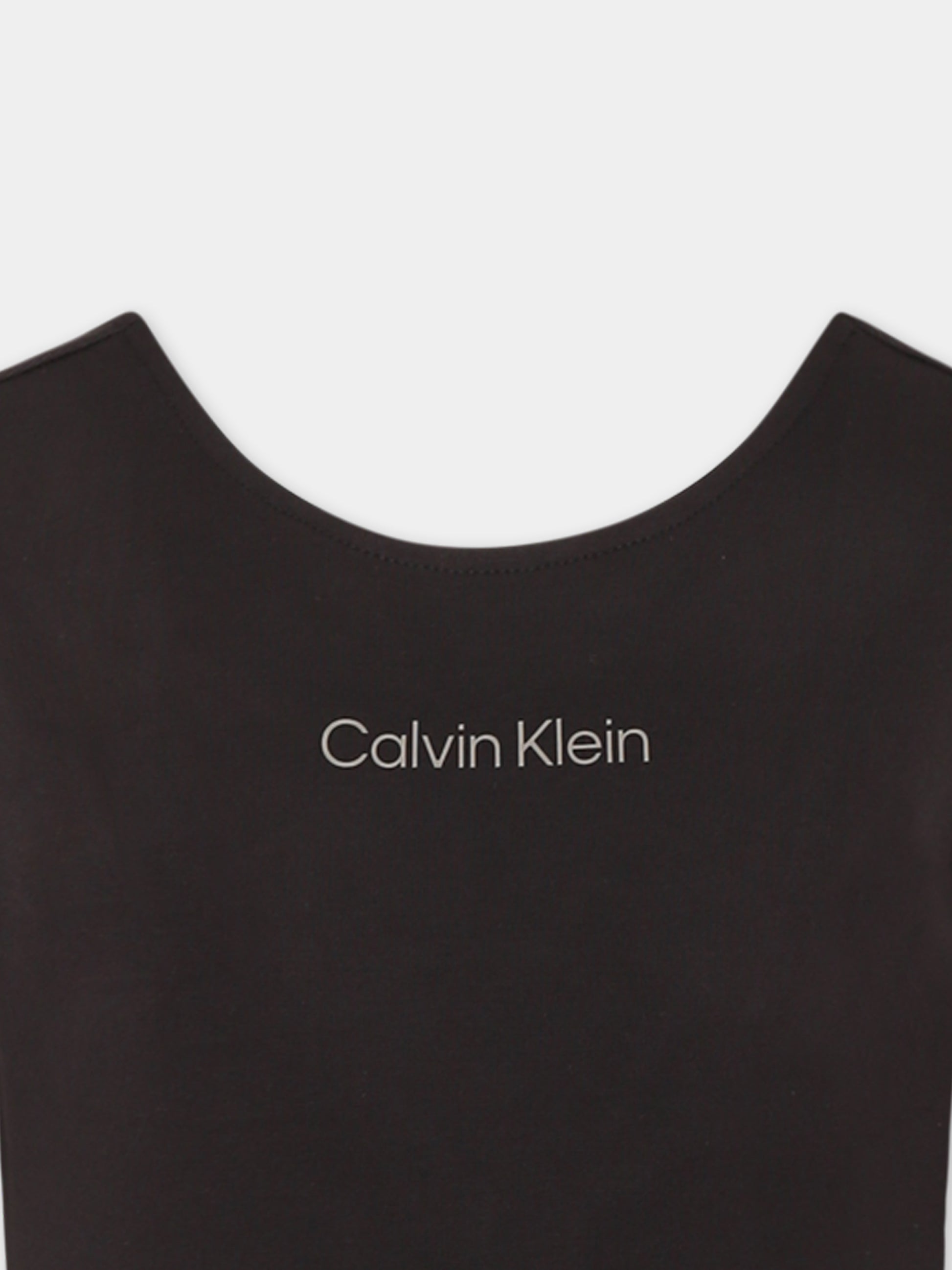 Vestito nero per bambina con logo,Calvin Klein Kids,25S CKIG0IG02908J IG0IG02908 BEH