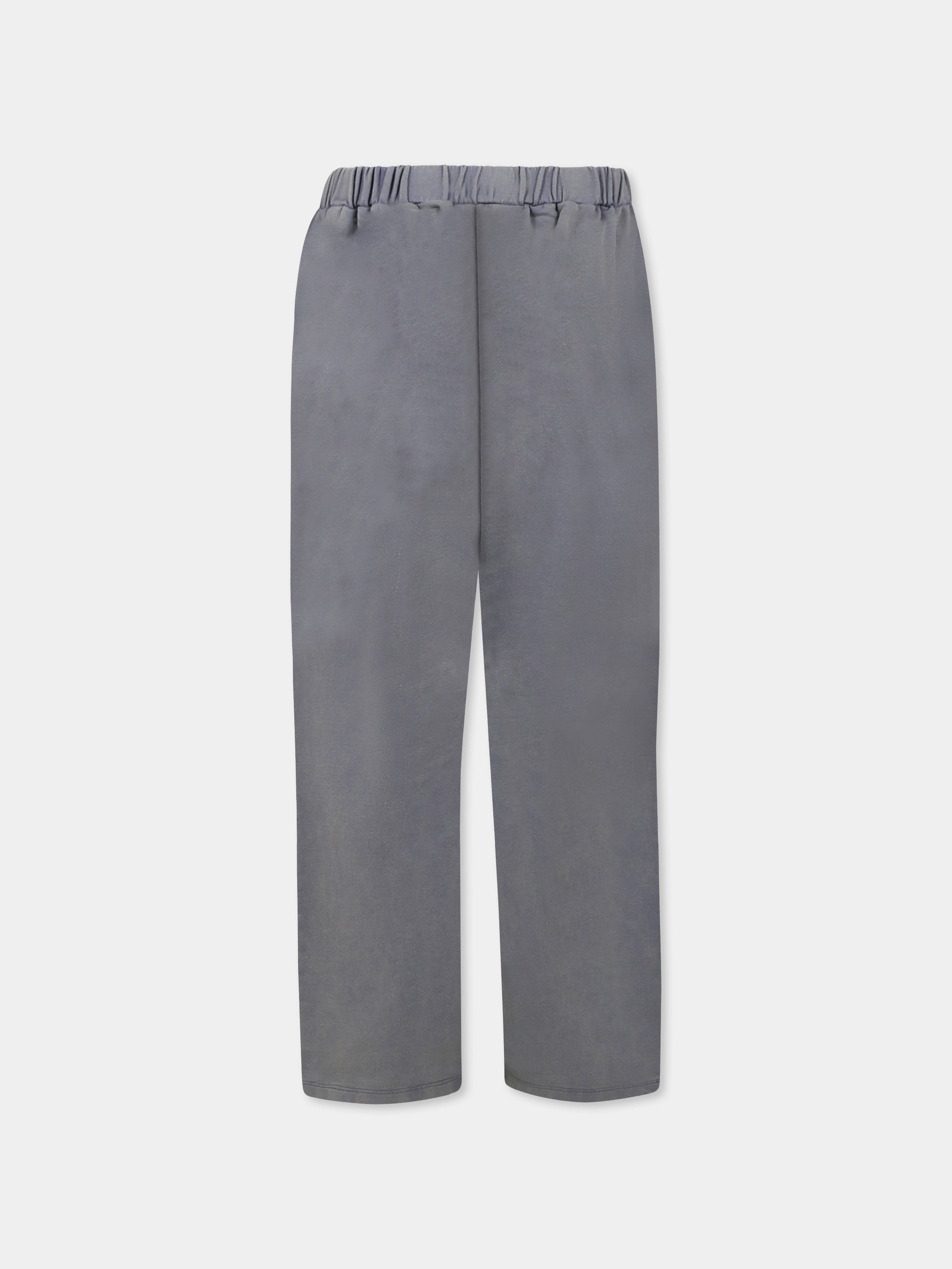 Pantaloni grigi per bambina con logo,Douuod Kids,DW6R00 Z2929 922