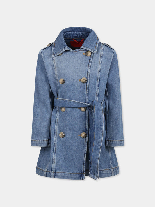 Trench denim per bambina,Max&co,MX0109 MX066 MAXJ3GF MX01