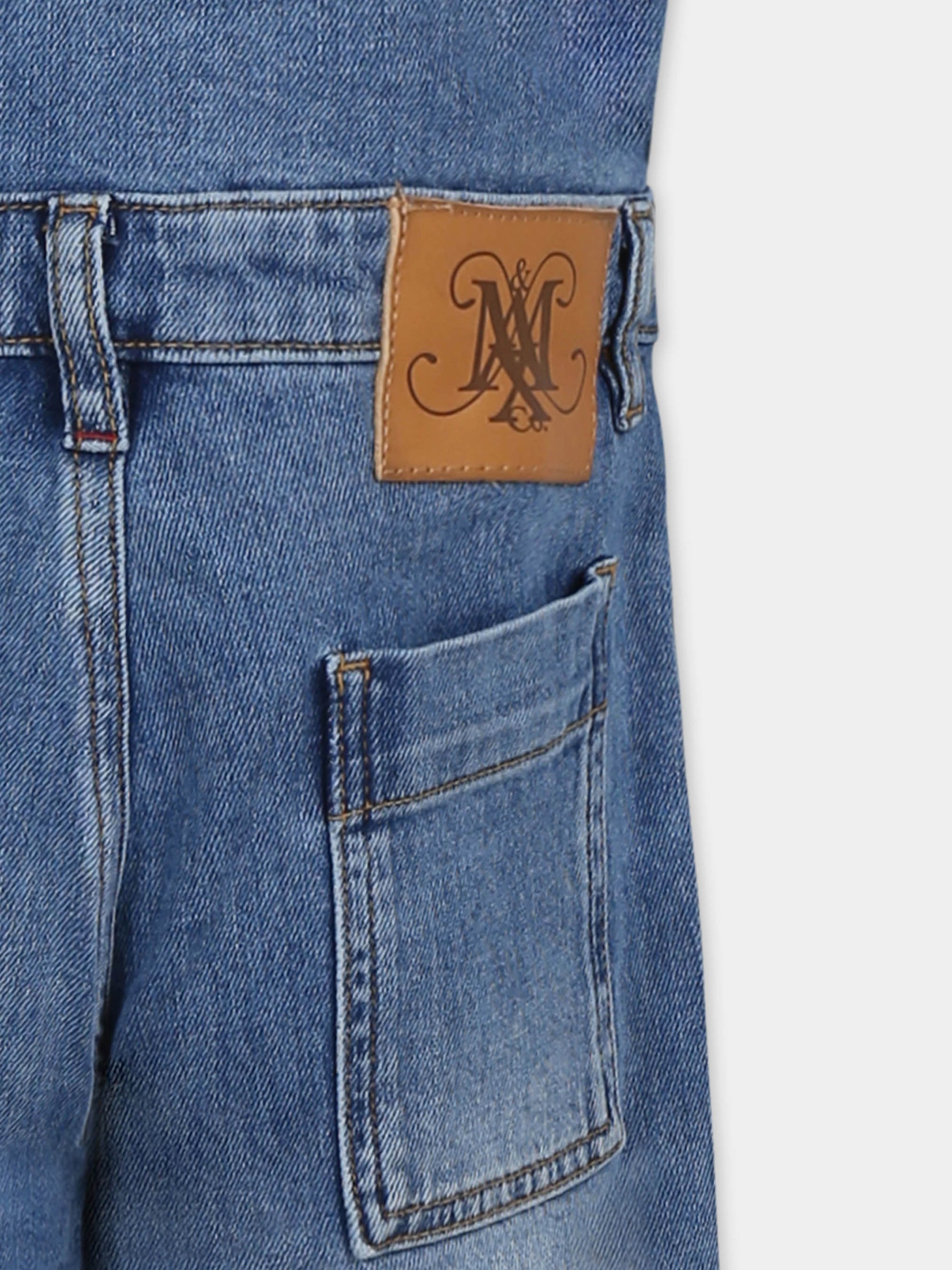 Jumpsuit denim per bambina,Max&co,MX0110 MX066 MAXJ33F MX01