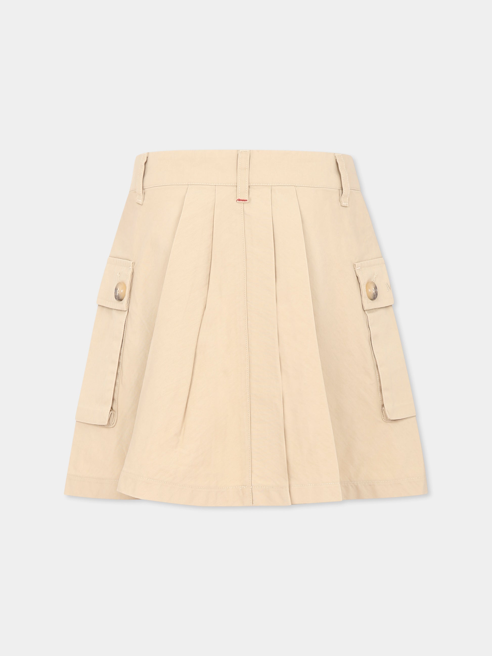 Gonna beige per bambina con logo,Max&co,MX0132 MX075 MAXG10F MX703