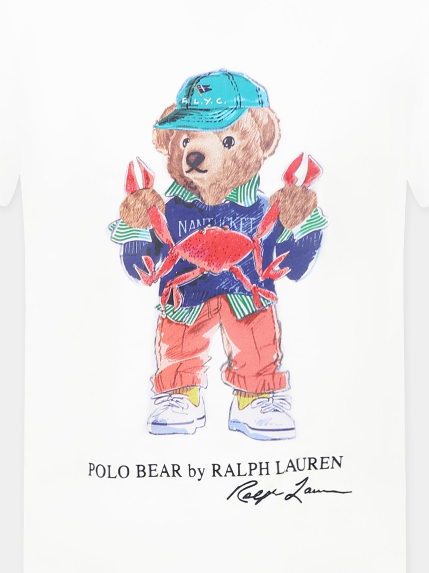 T-shirt bianca per bambino con Polo Bear