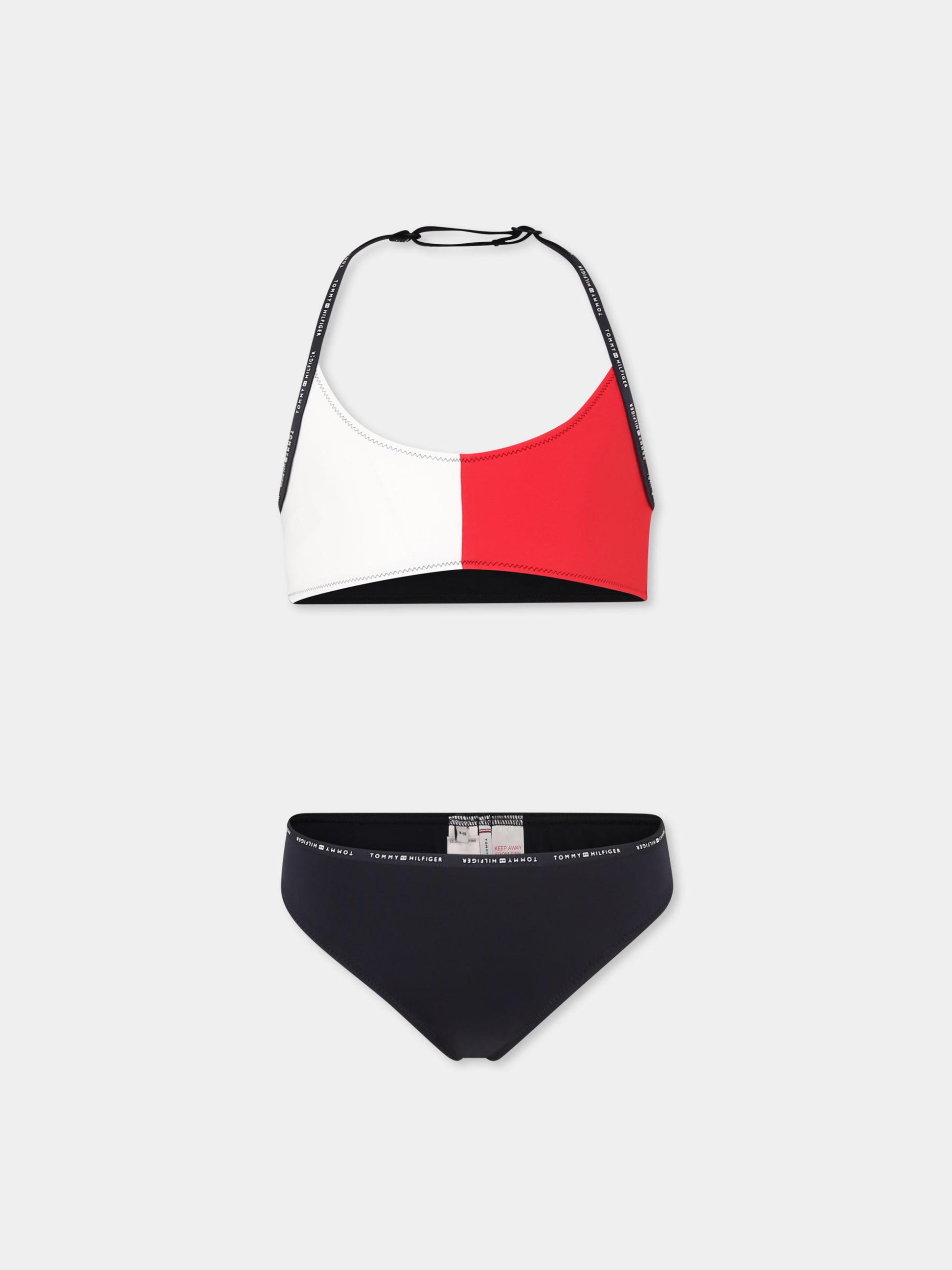 Bikini multicolor per bambina con logo,Tommy Hilfiger Junior,25S TAUG0UG00718 UG0UG00718 DW5