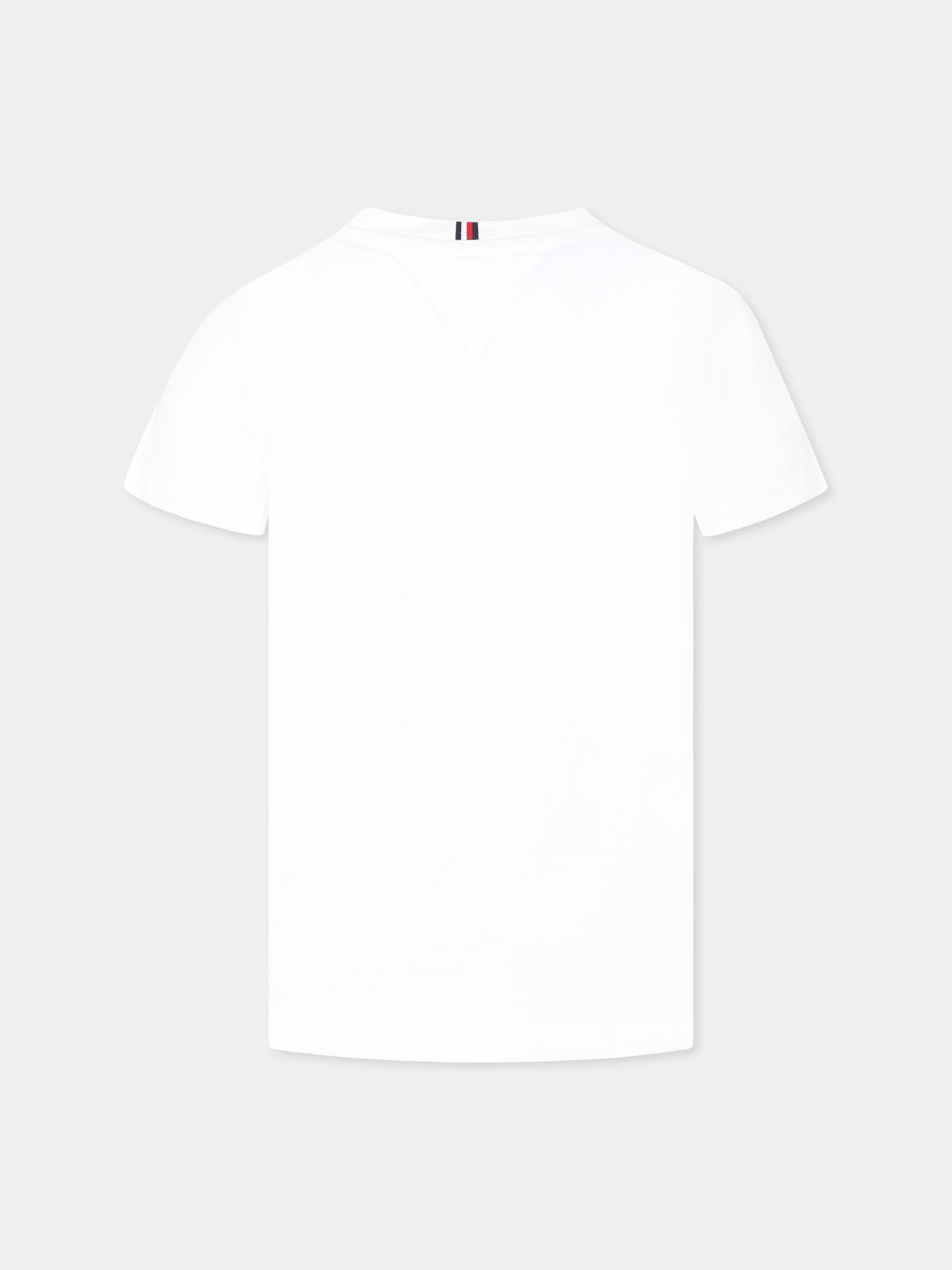 T-shirt bianca per bambino con logo,Tommy Hilfiger Junior,25S THKB0KB09538J KB0KB09538 YBR