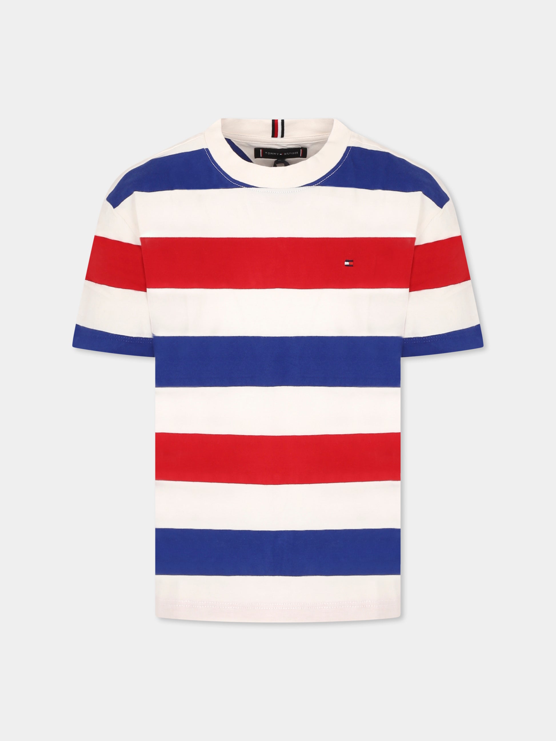T-shirt multicolor per bambino con logo,Tommy Hilfiger Junior,25S THKB0KB09646J KB0KB09646 0EW