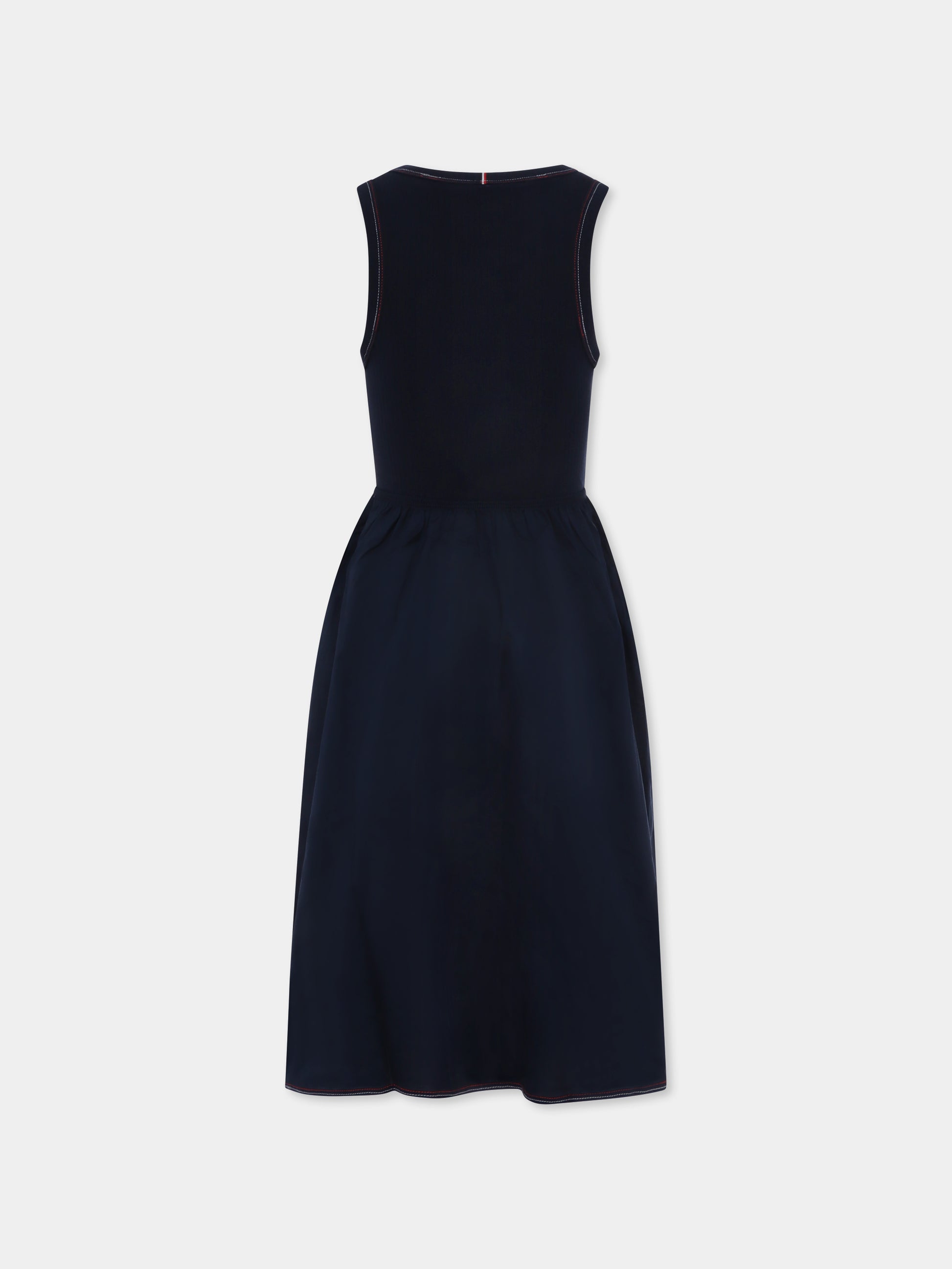 Vestito blu per bambina con bandierina,Tommy Hilfiger Junior,25S THKG0KG08474J KG0KG08474 C1G