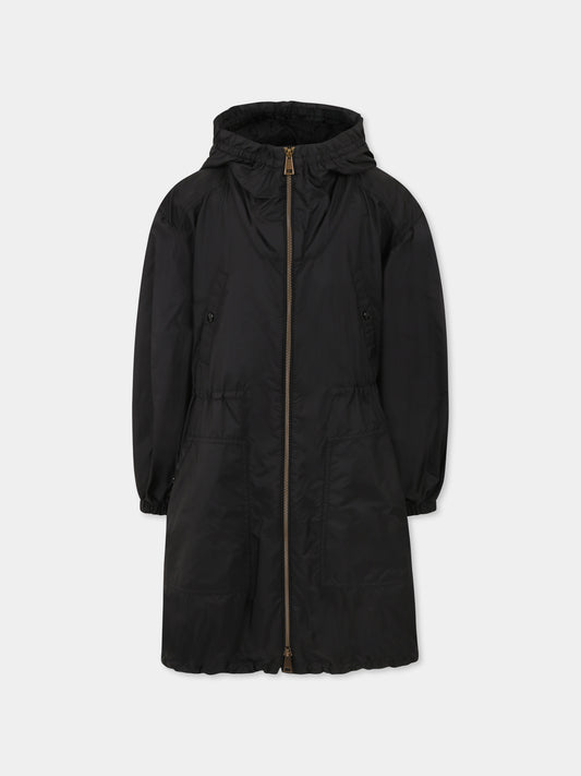 Giacca a vento Bessie nera per bambina con logo,Moncler Kids,K1954 1C00009 53A5E 999