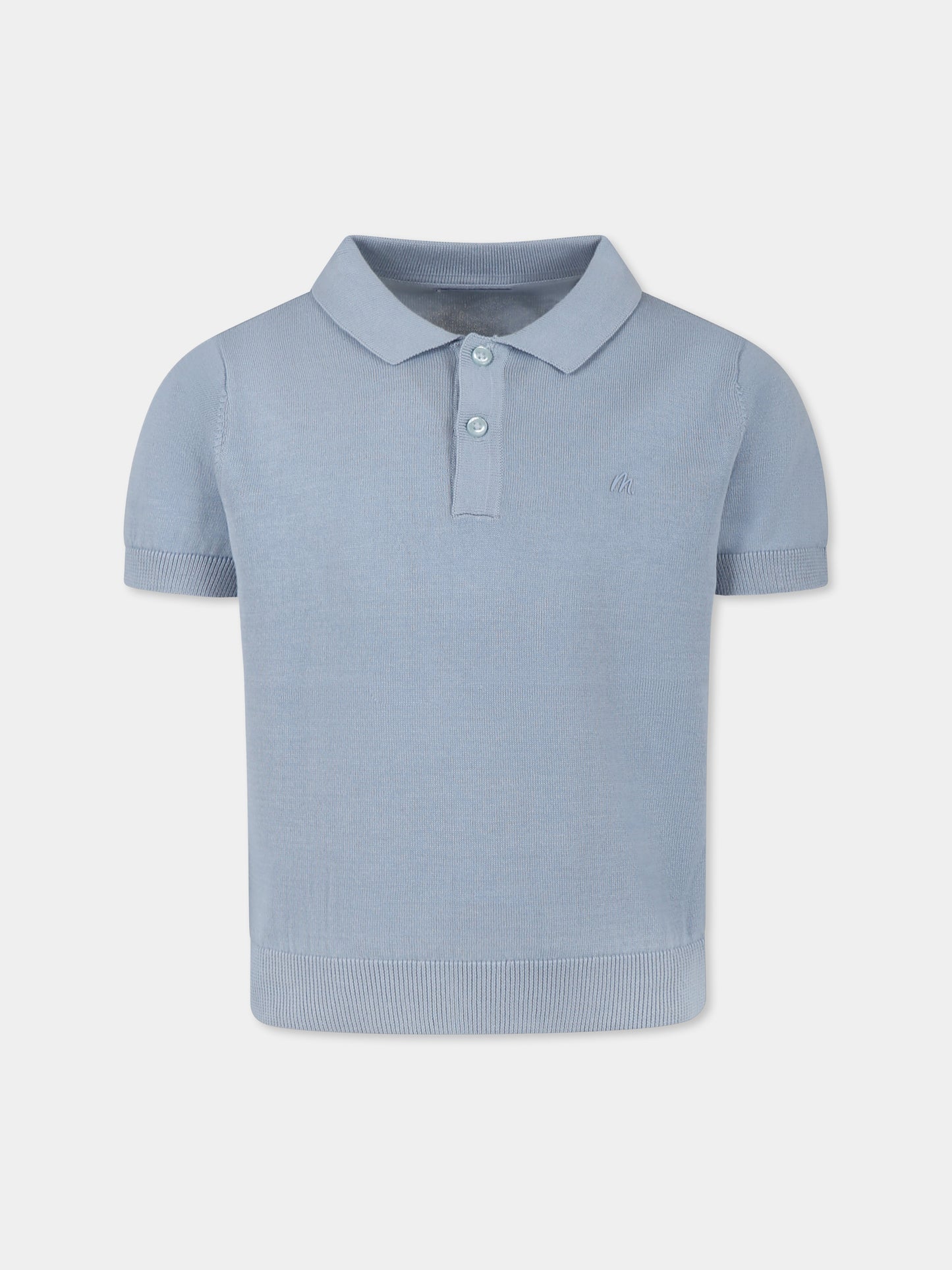 Polo celeste per bambino con logo,Mayoral,3104 092
