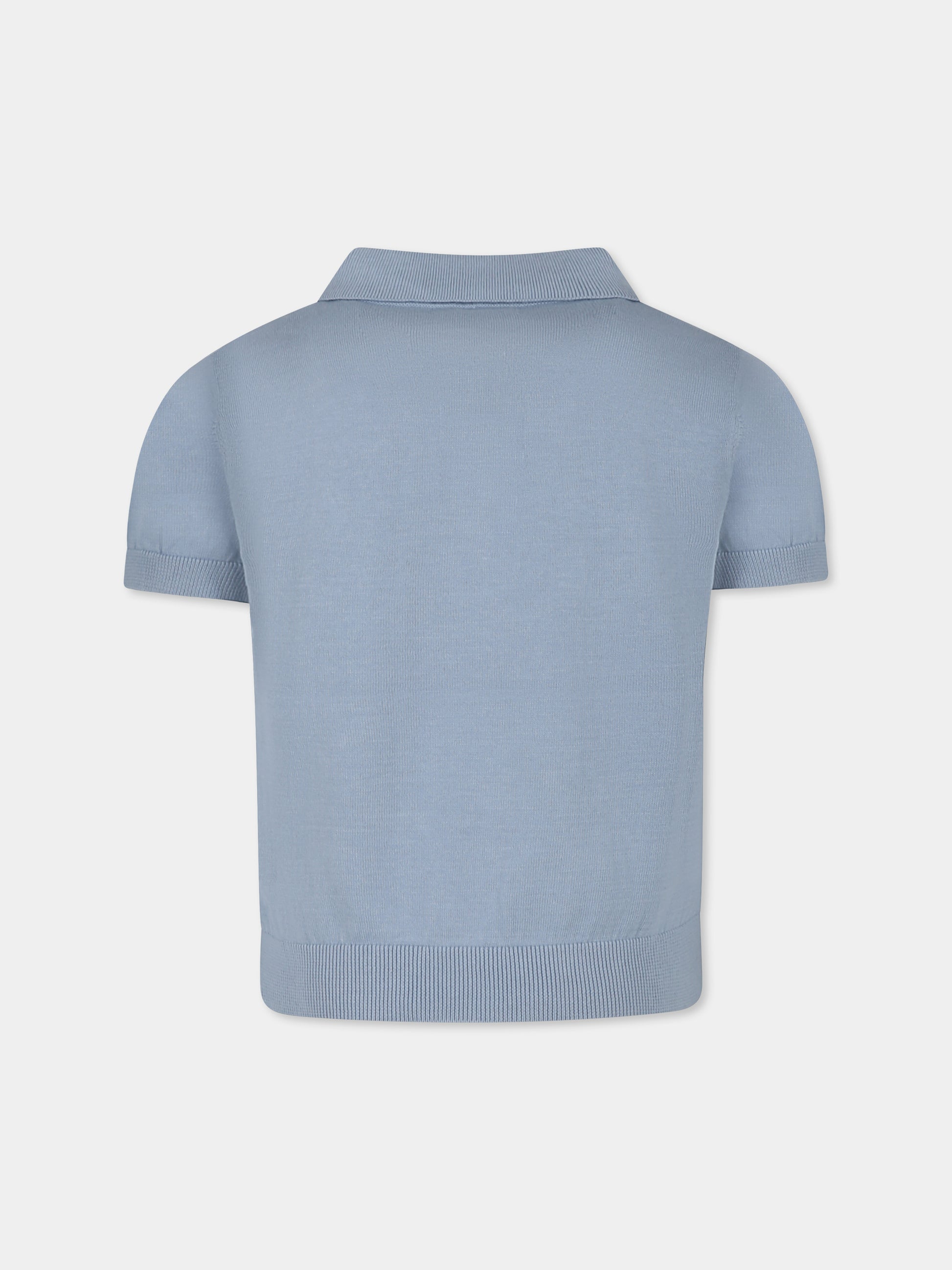 Polo celeste per bambino con logo,Mayoral,3104 092
