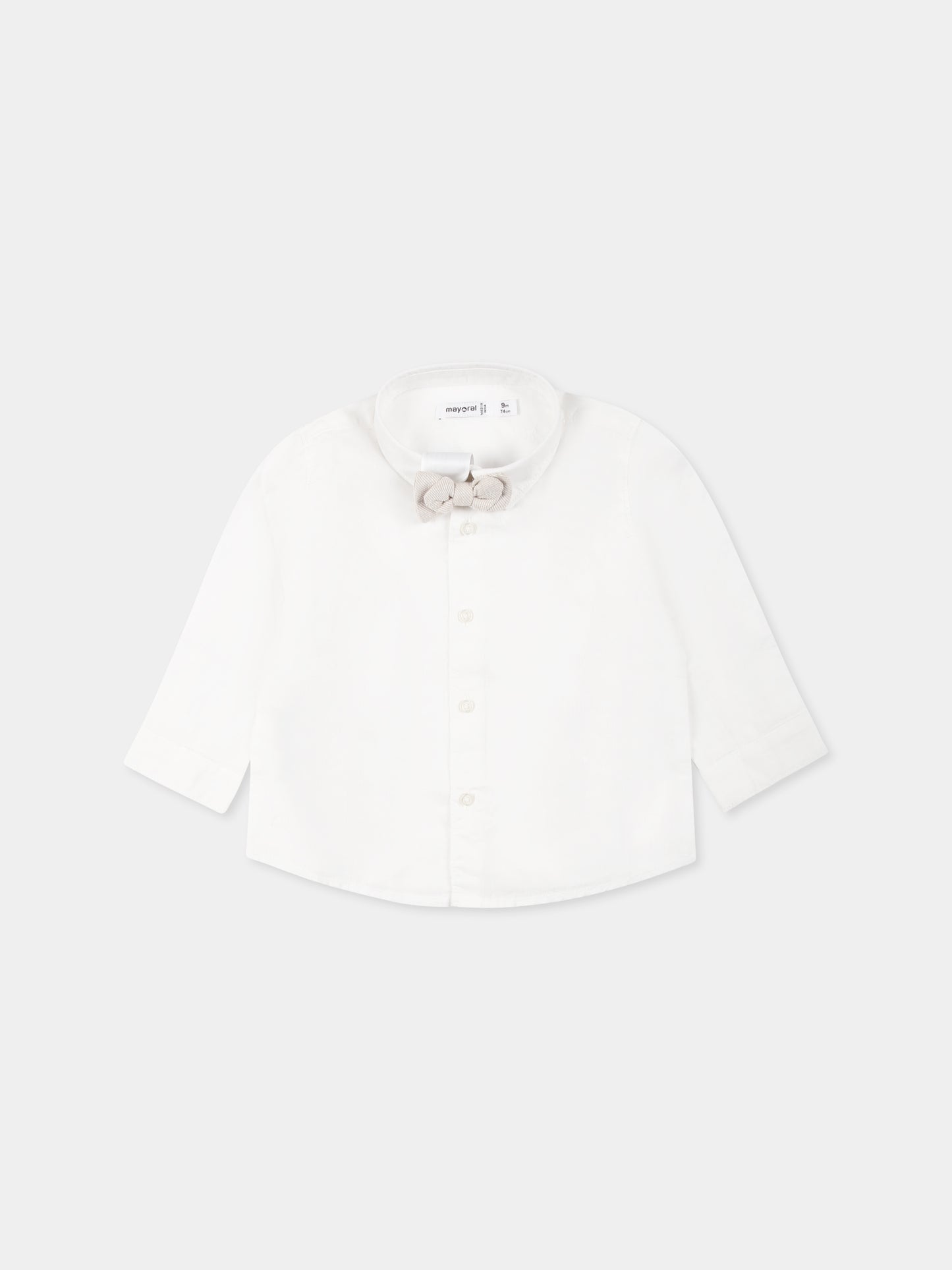 Camicia bianca per neonato con papillon