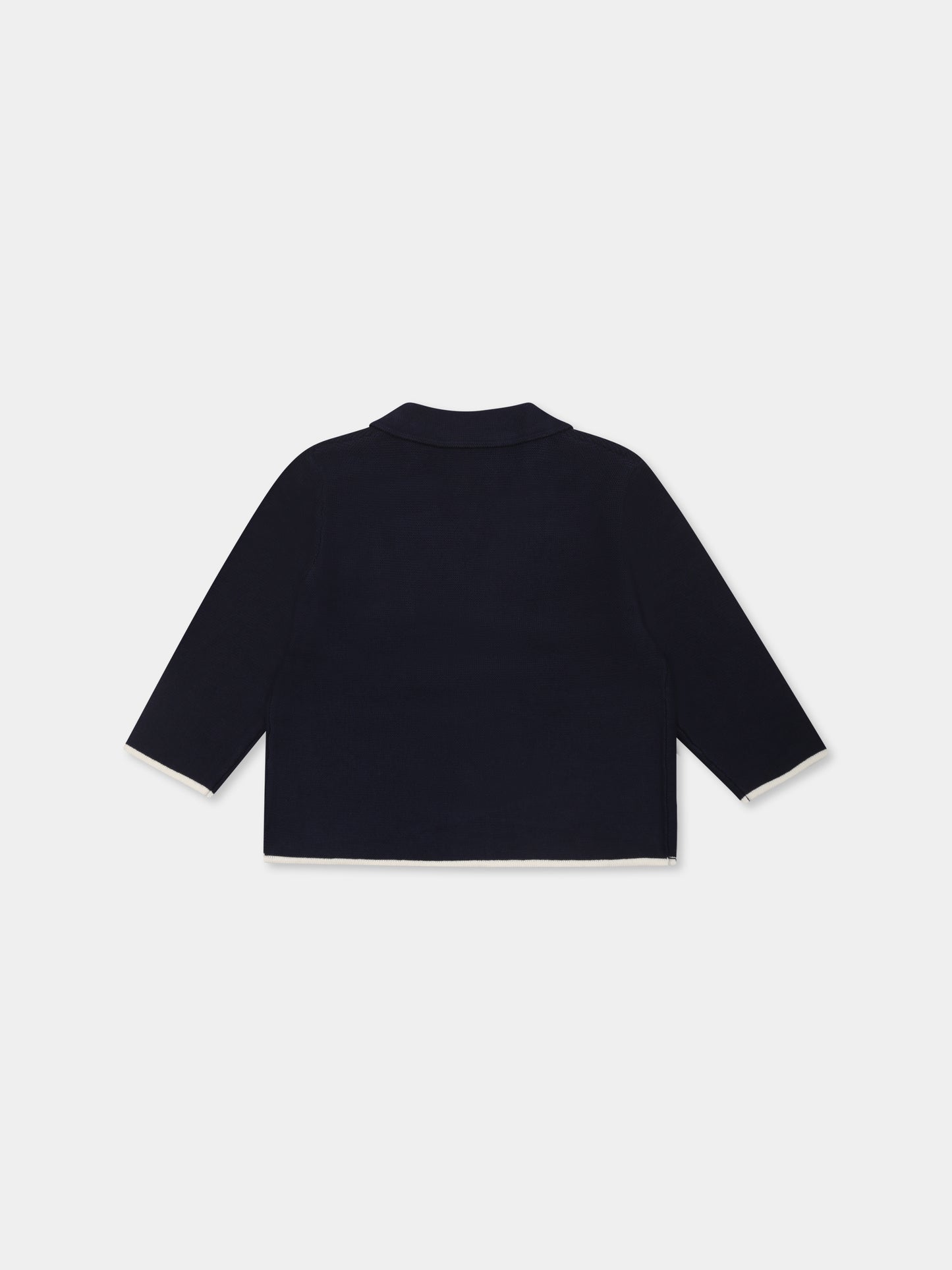 Cardigan blu per neonato con logo,Mayoral,1469 066