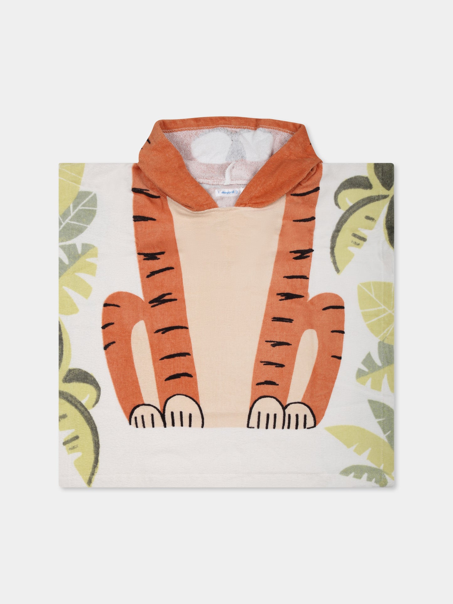 Accappatoio multicolor per neonato con tigre,Mayoral,10894 073